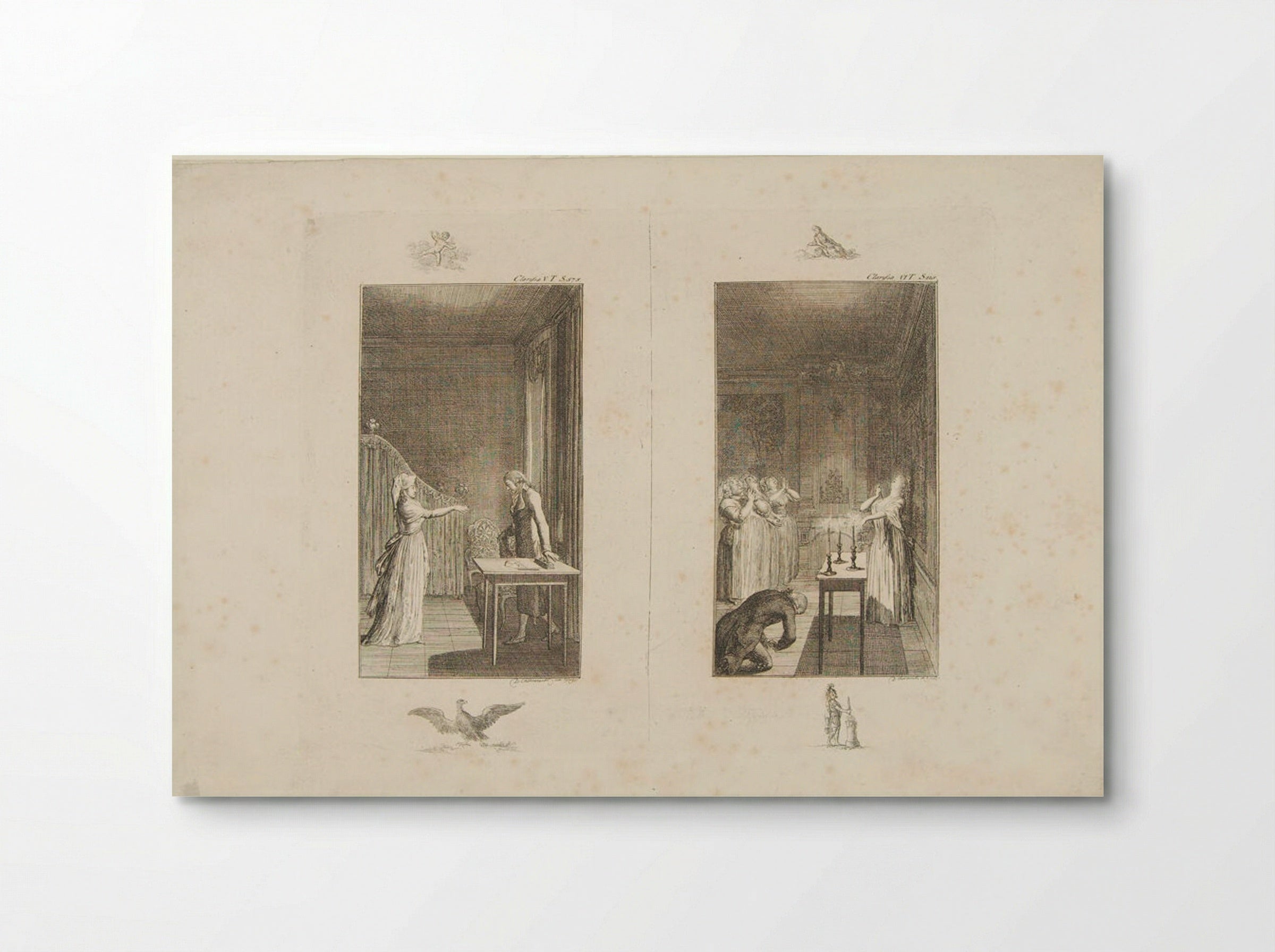 Two Illustrations for Samuel Richardson's 'Clarissa' - Daniel Nikolaus Chodowiecki - Poster