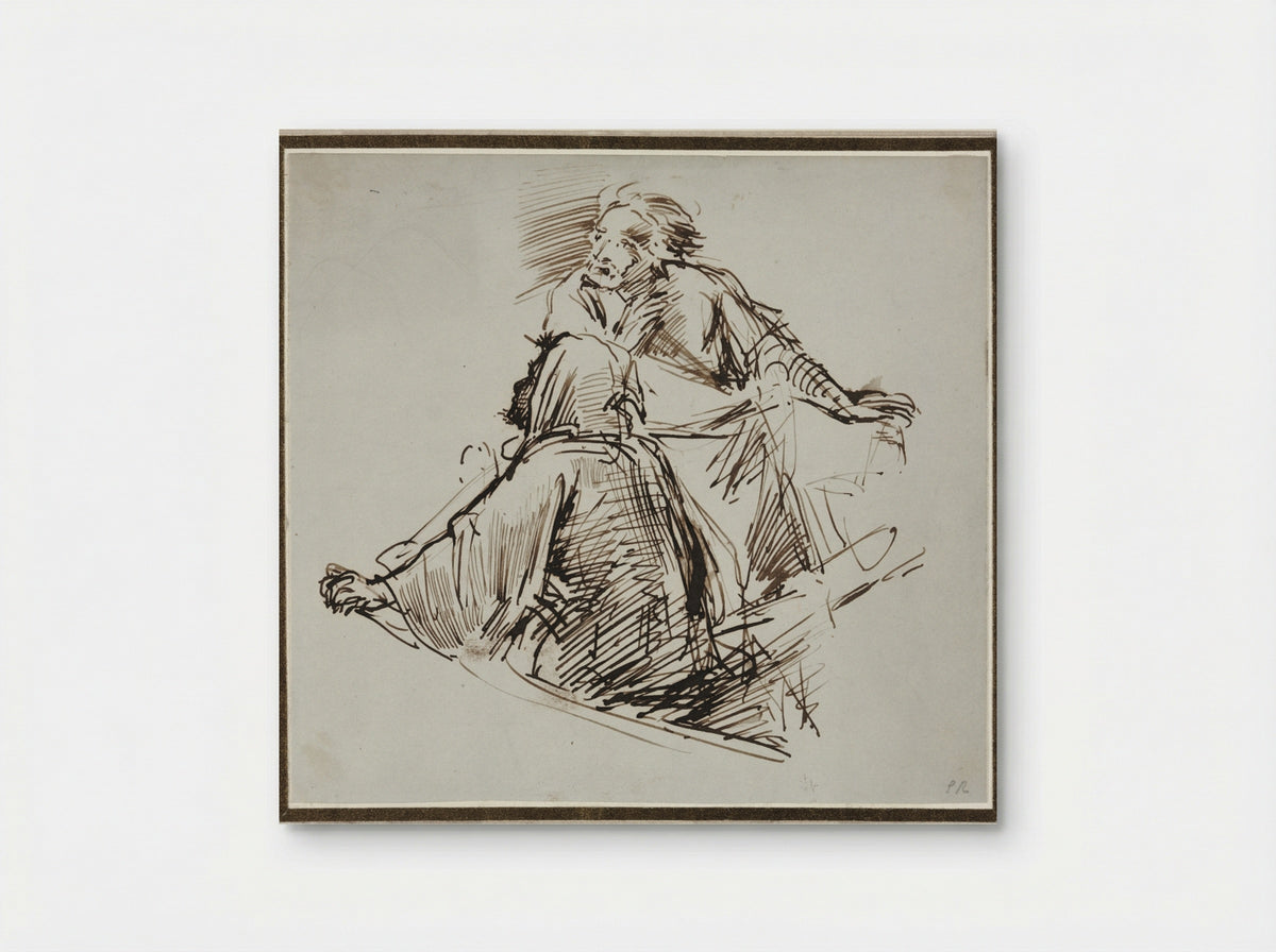 Two Male Figures - George Richmond - Poster