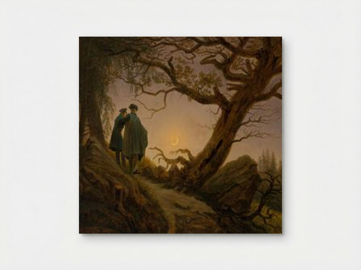 Two Men Contemplating the Moon - Caspar David Friedrich - Poster