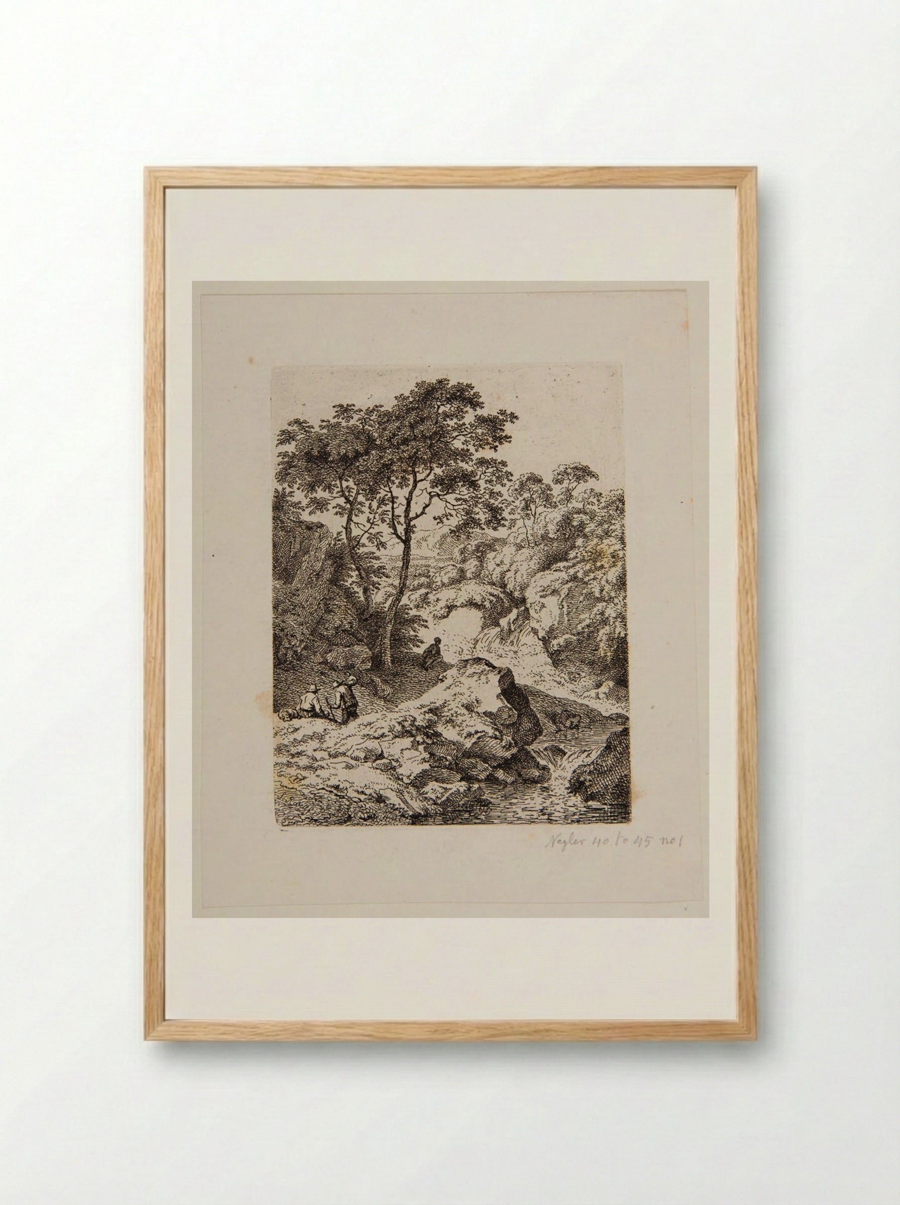 Two Men in Conversation - Ferdinand Kobell - Framed Print Wood
