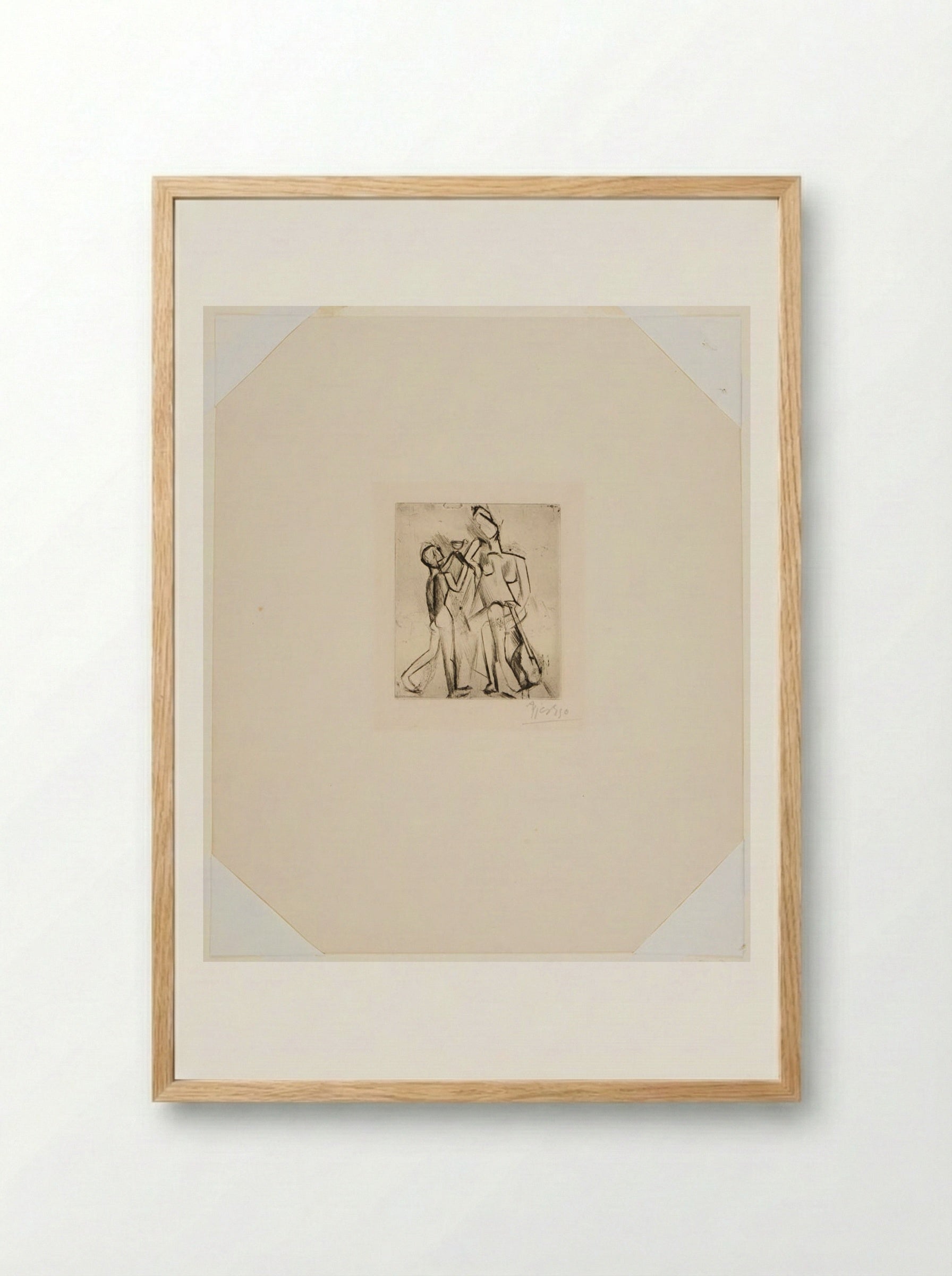 Two Nude Figures - Pablo Picasso - Framed Print Wood