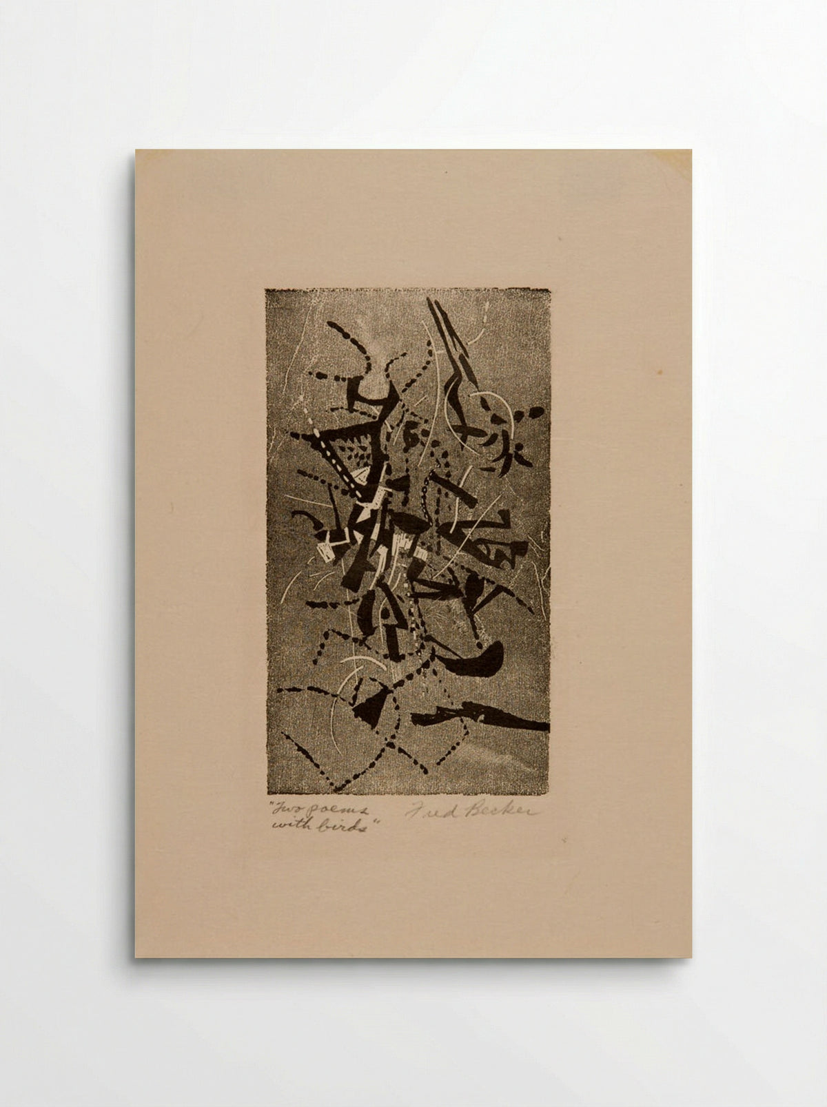Two Poems with Birds - Fred Becker - Poster