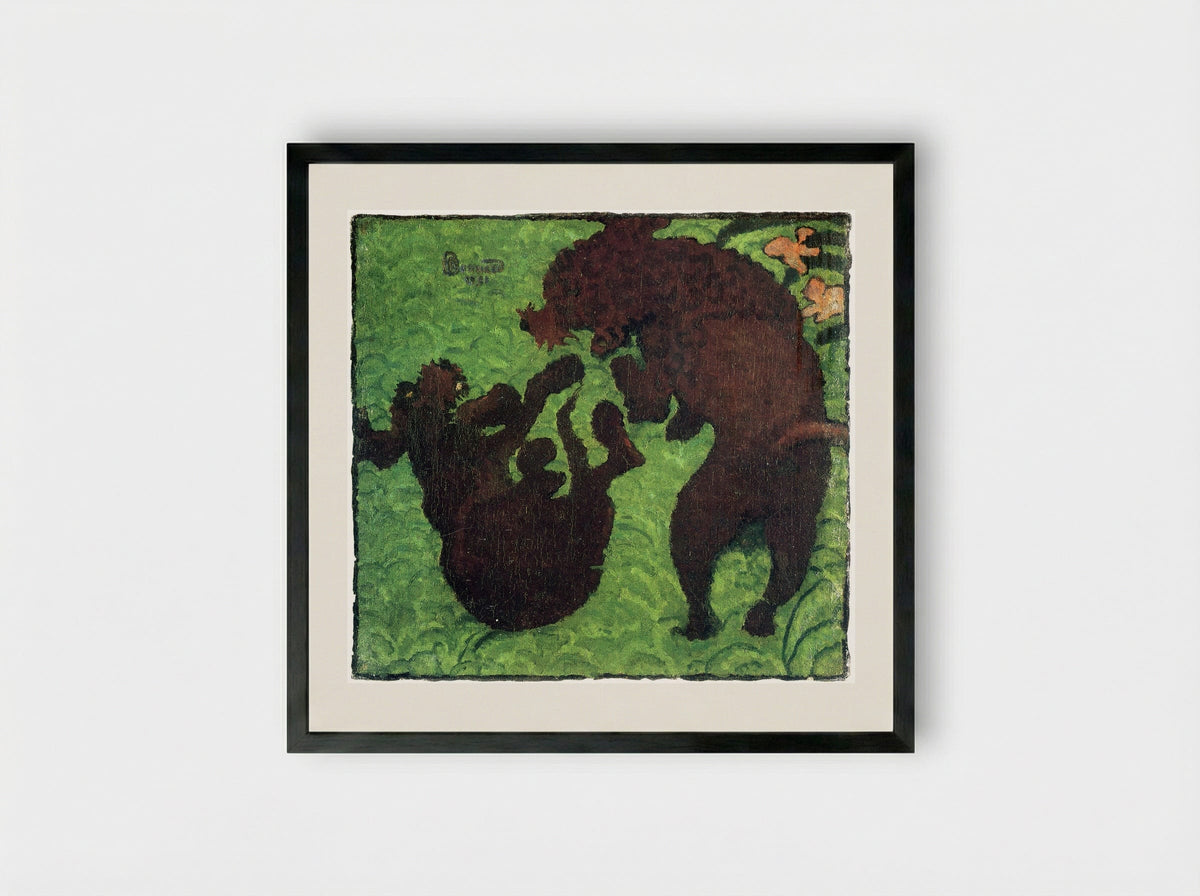Two Poodles - Pierre Bonnard - Framed Print Black