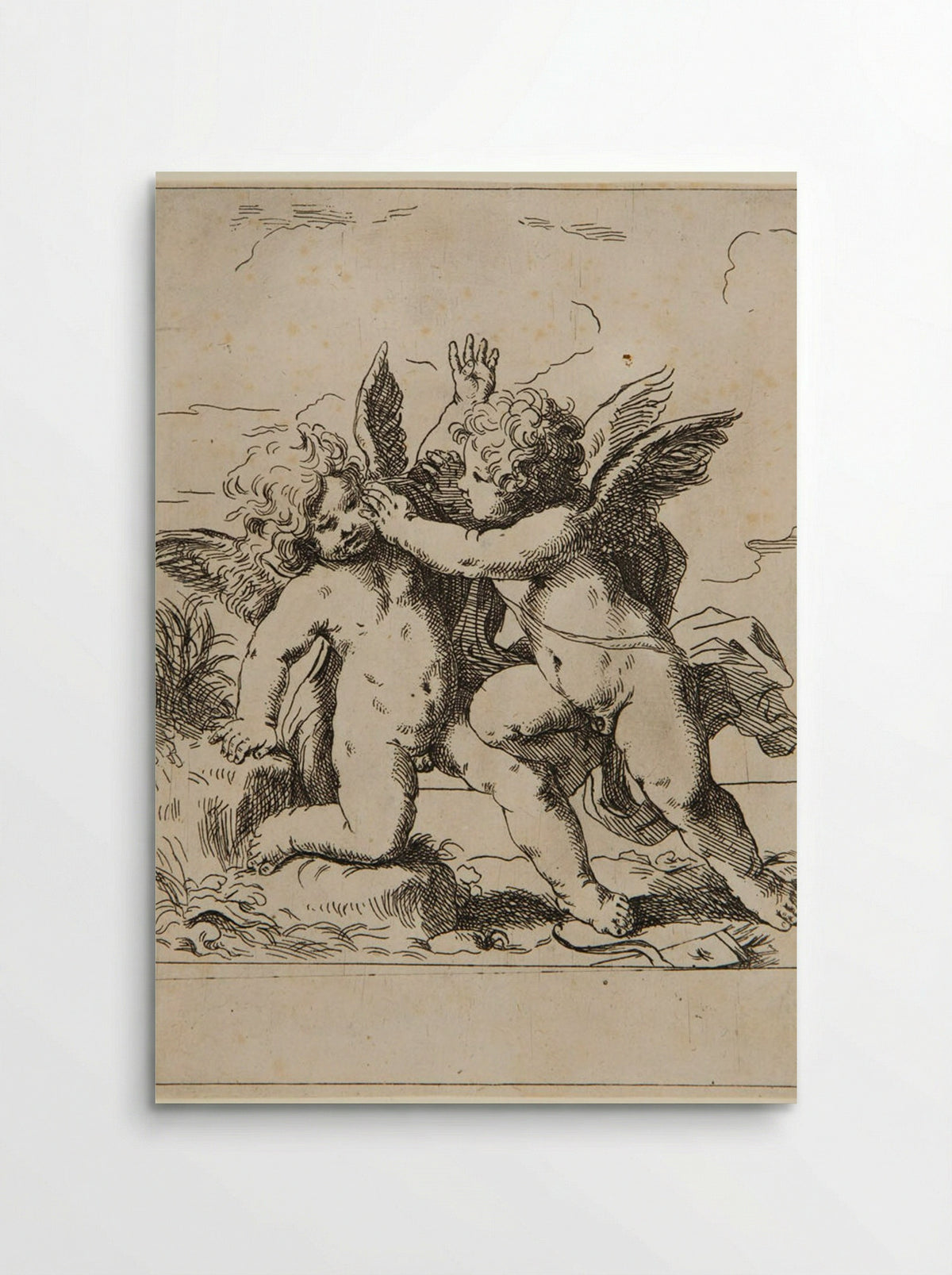 Two Putti Fighting - Lorenzo Lolli - Poster