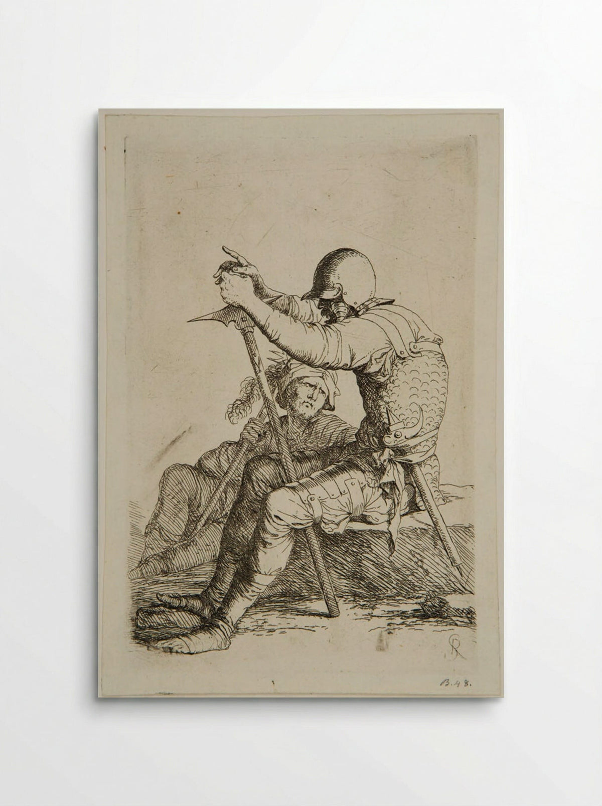 Two Seated Soldiers - Salvator Rosa - Poster