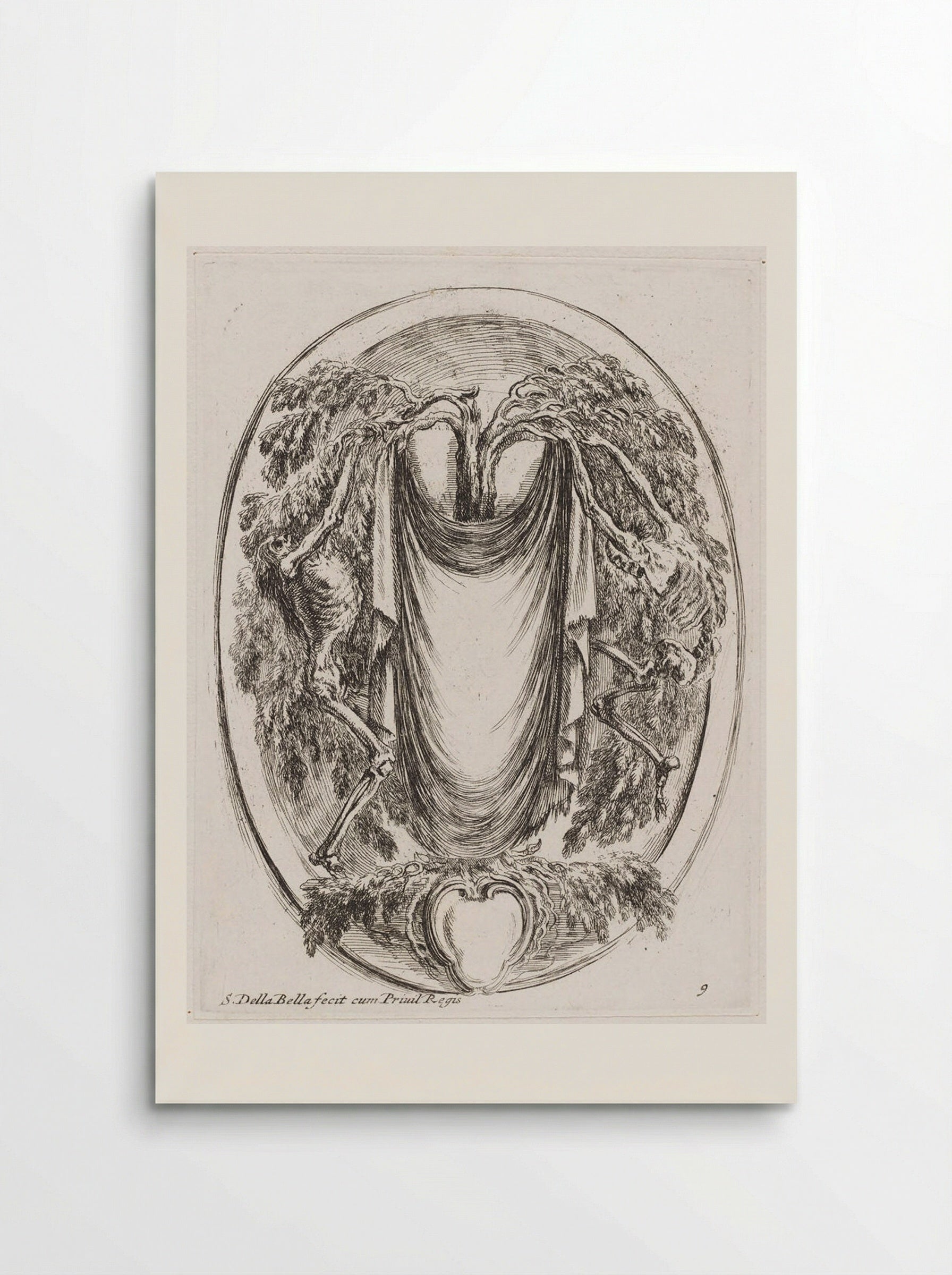 Two Skeletons Splitting Apart a Tree - Stefano Della Bella - Poster