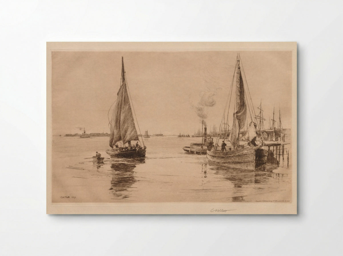 Two Sloops on the East River - Charles Adams Platt - Poster