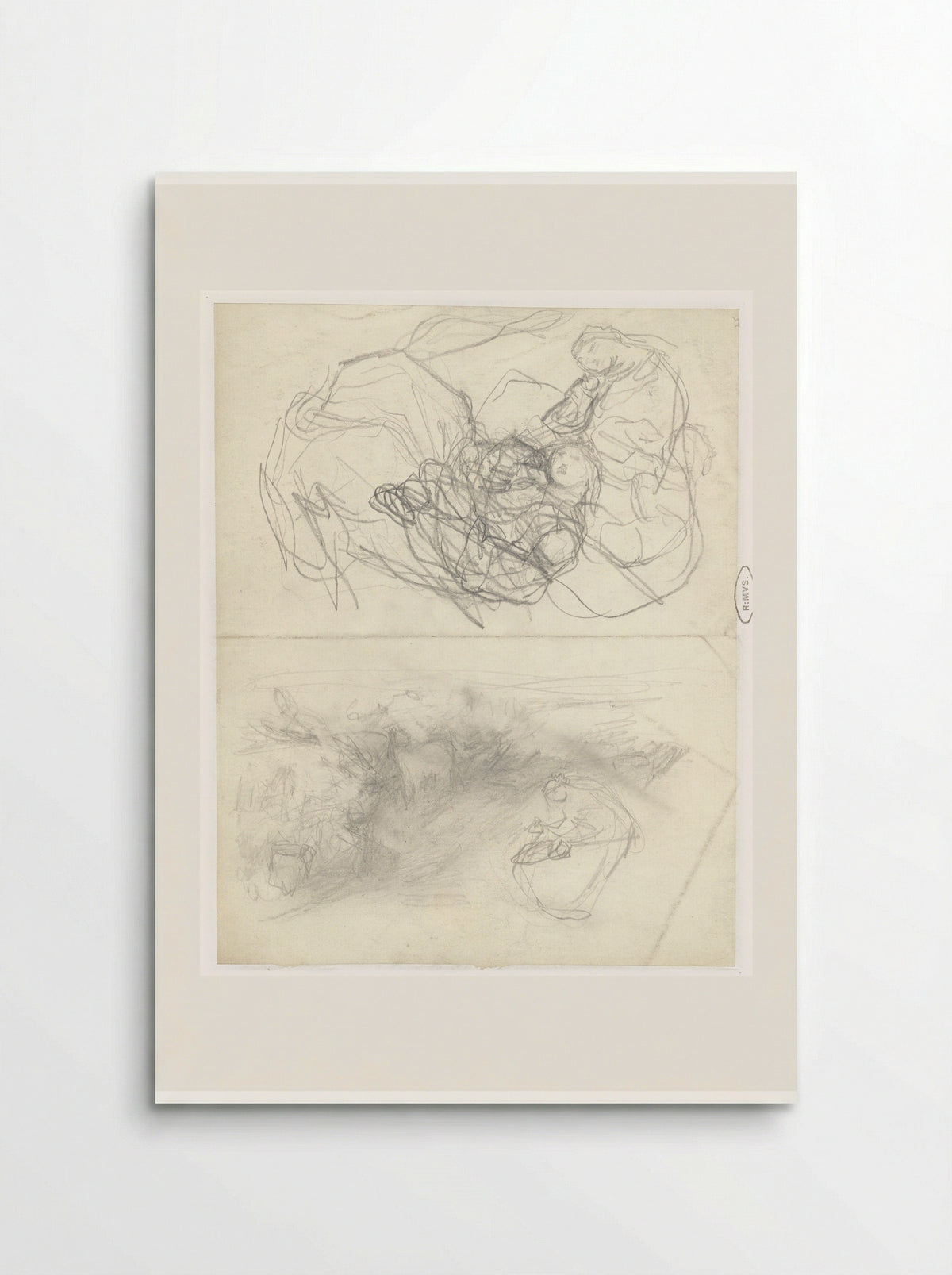 Two Studies of a Seated Woman in a Field - Matthijs Maris - Poster