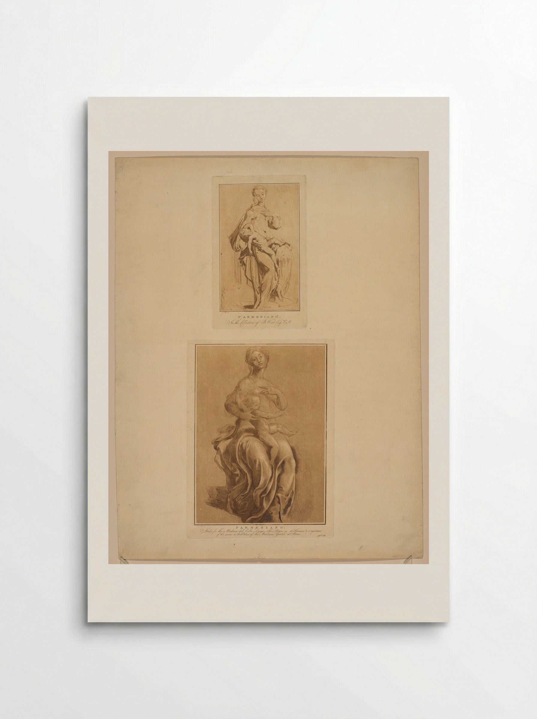 Two Studies of the Madonna and Child - Conrad Martin Metz - Poster