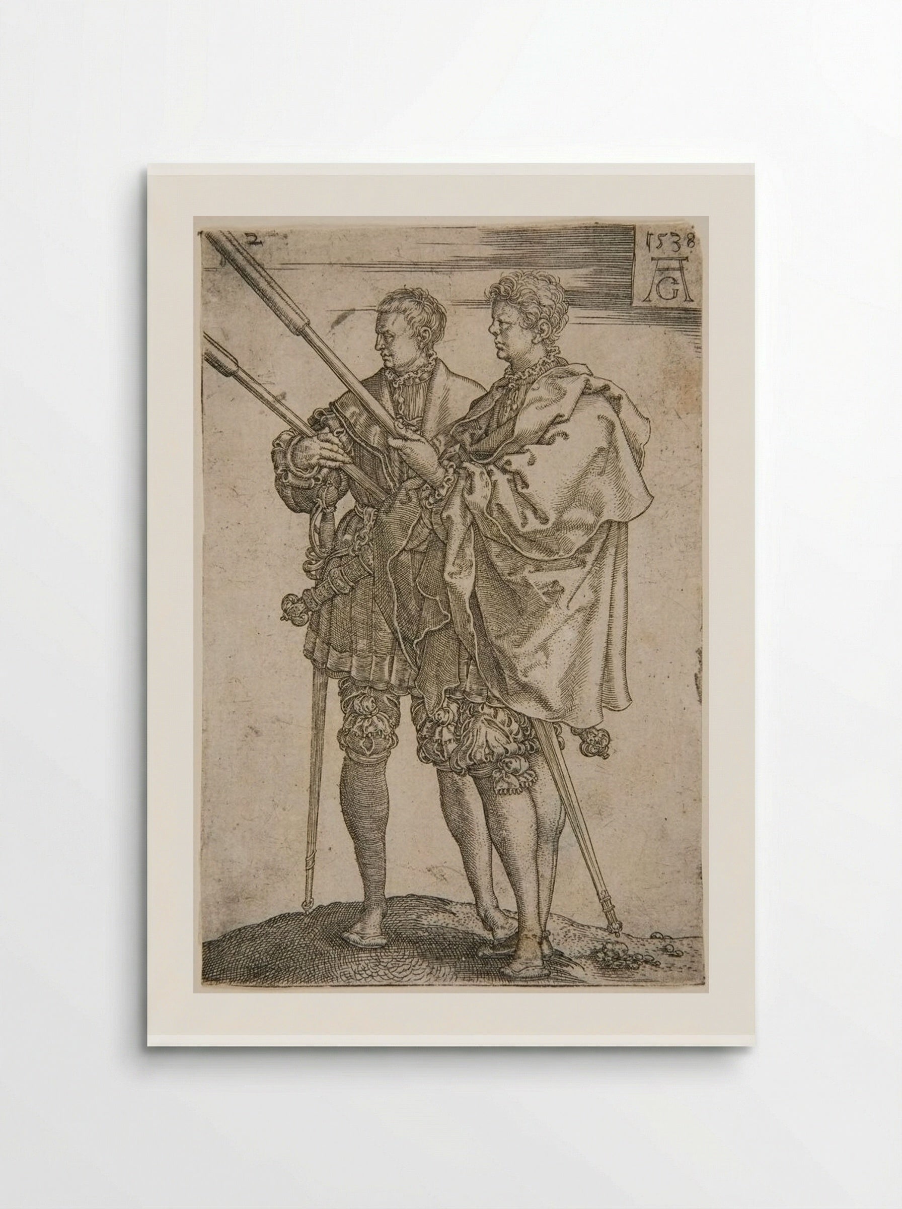 Two Torch-Bearers - Heinrich Aldegrever - Poster