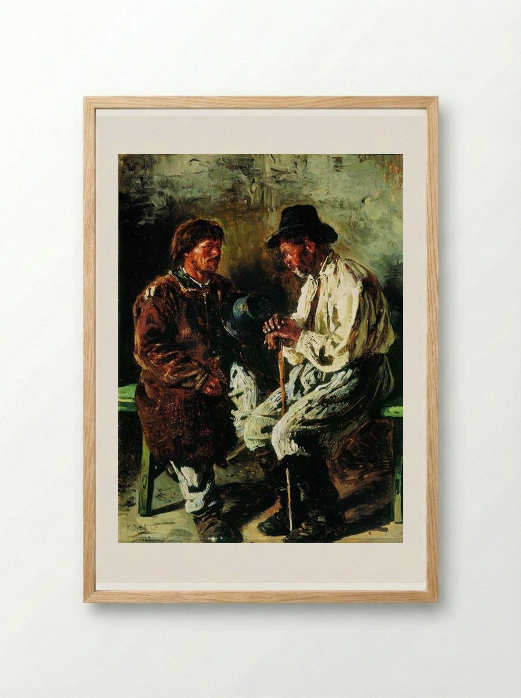 Two Ukrainians - Vladimir Makovsky - Framed Print Wood