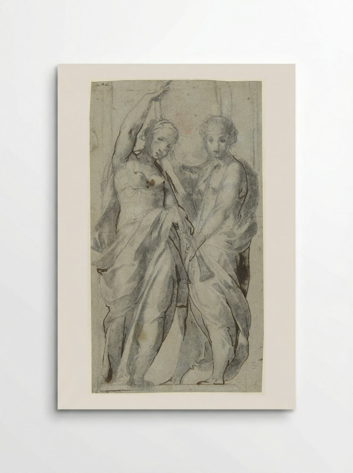 Two Women with Trumpets - Giulio Cesare Procaccini - Poster