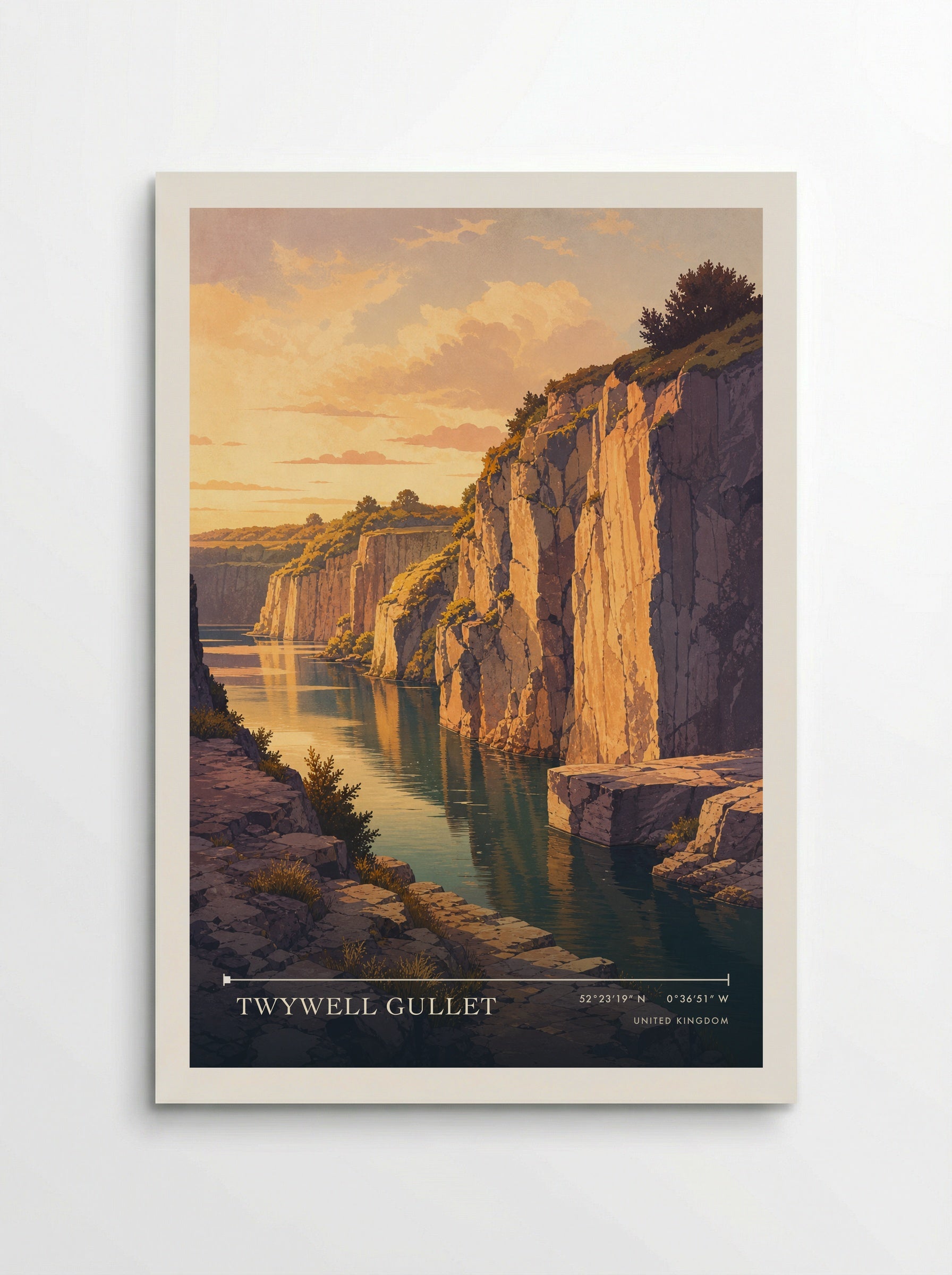 Twywell Gullet United Kingdom Travel Poster - Poster