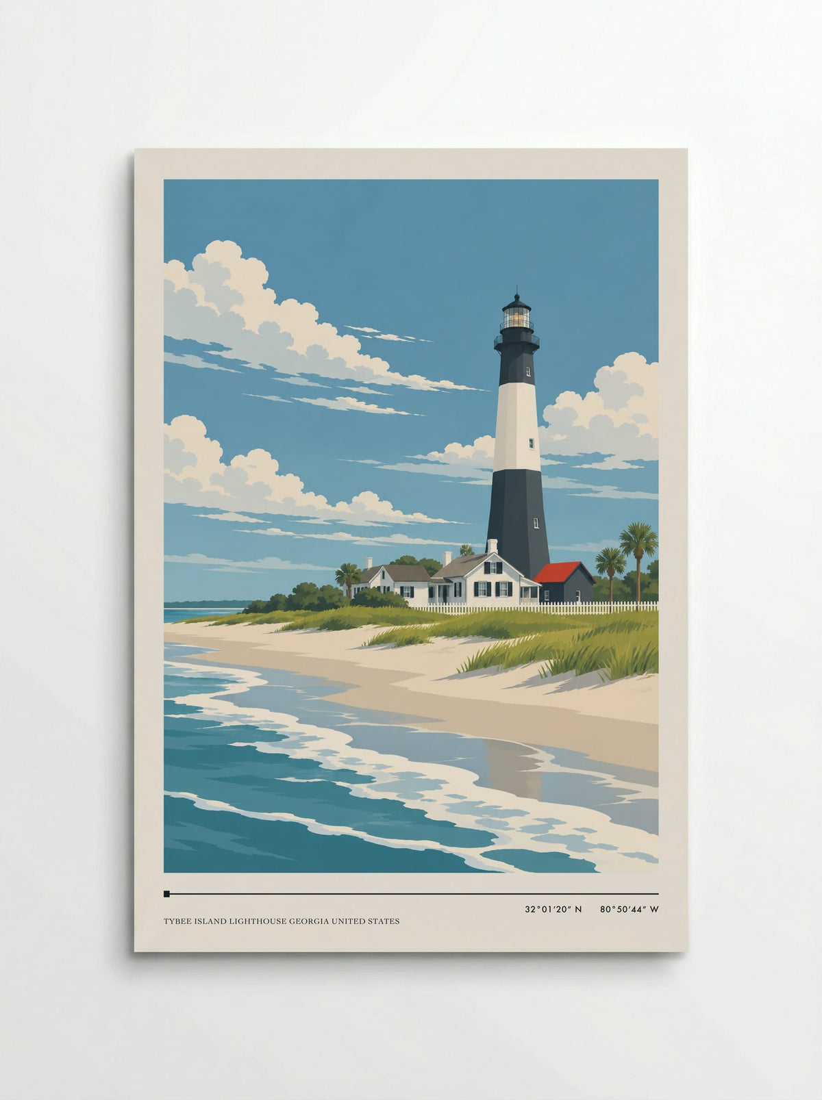 Tybee Island Lighthouse Georgia United States | Travel Poster - Poster