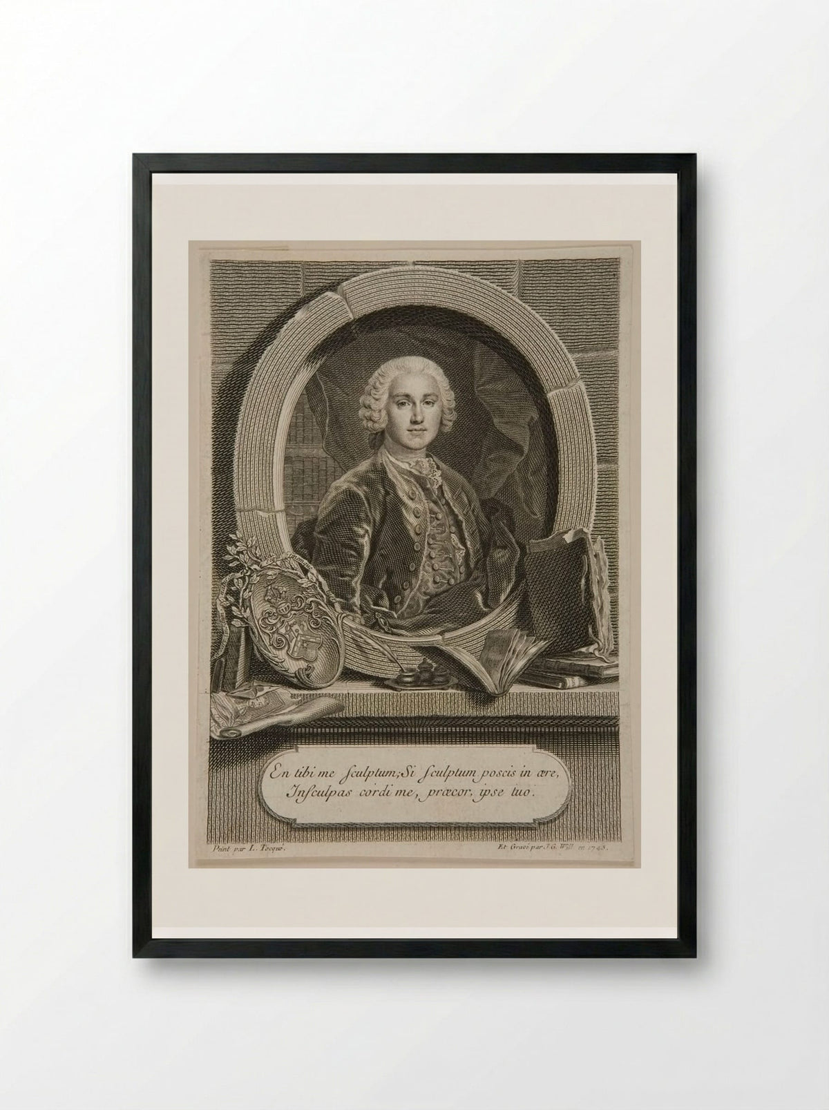 Tycho Hoffmann - Johann Georg Wille - Framed Print Black