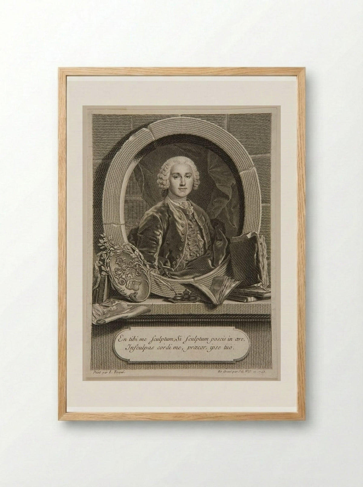 Tycho Hoffmann - Johann Georg Wille - Framed Print Wood