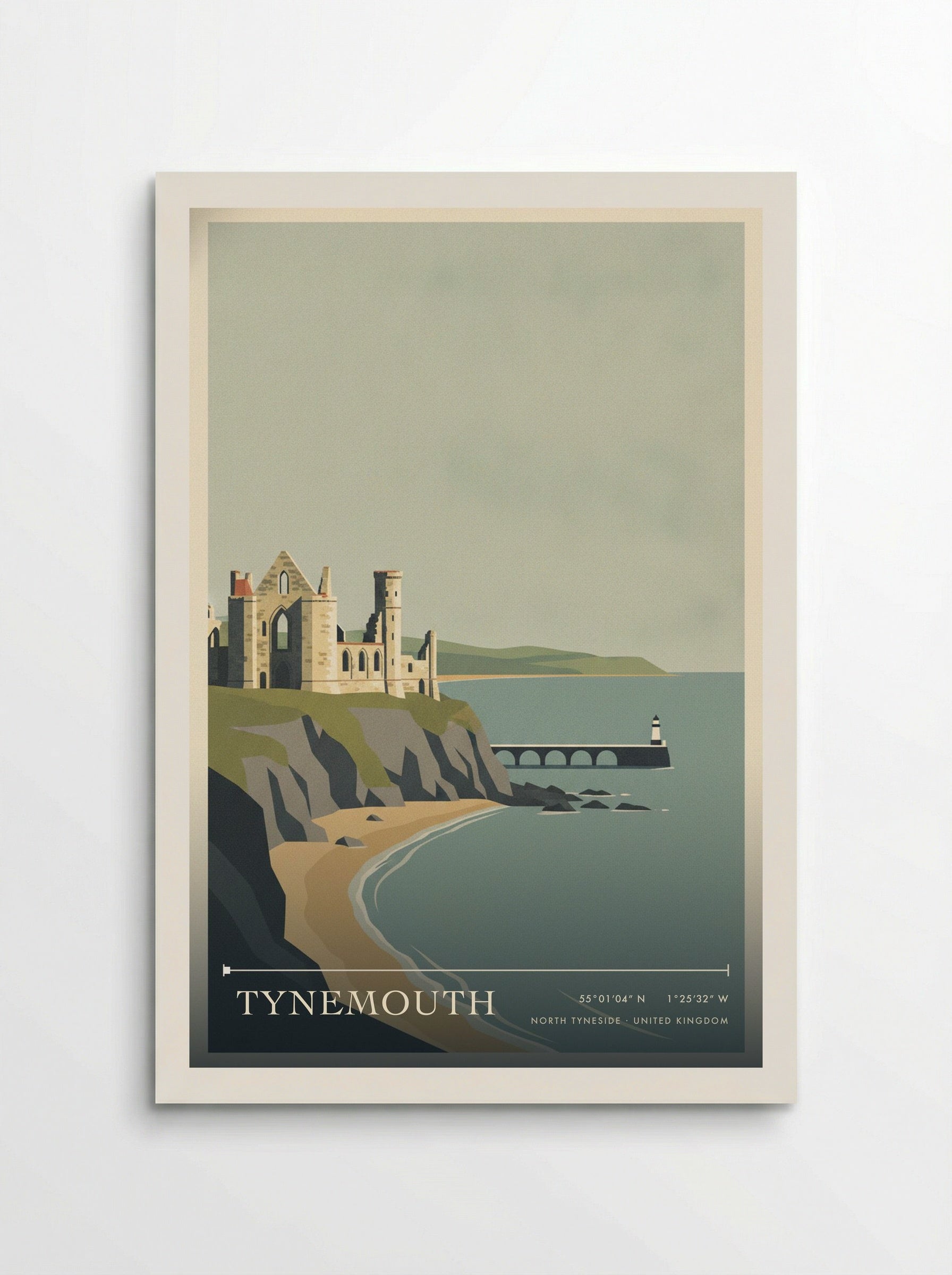 Tynemouth North Tyneside United Kingdom Travel Poster - Poster