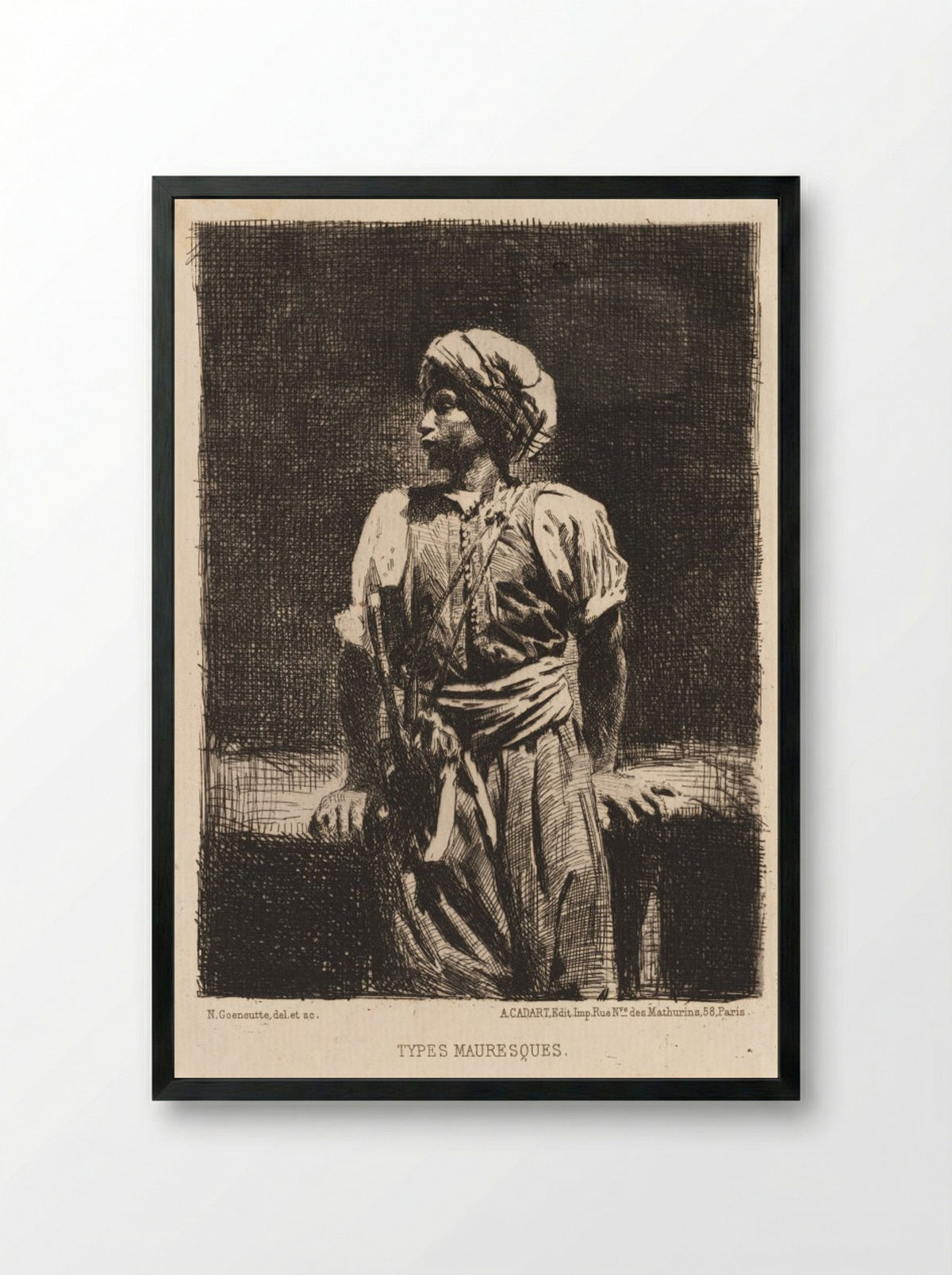 Types Mauresques - Norbert Goeneutte - Framed Print Black