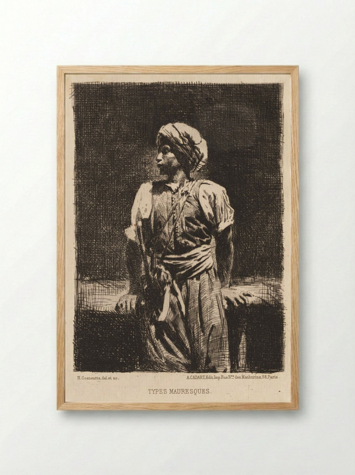 Types Mauresques - Norbert Goeneutte - Framed Print Wood