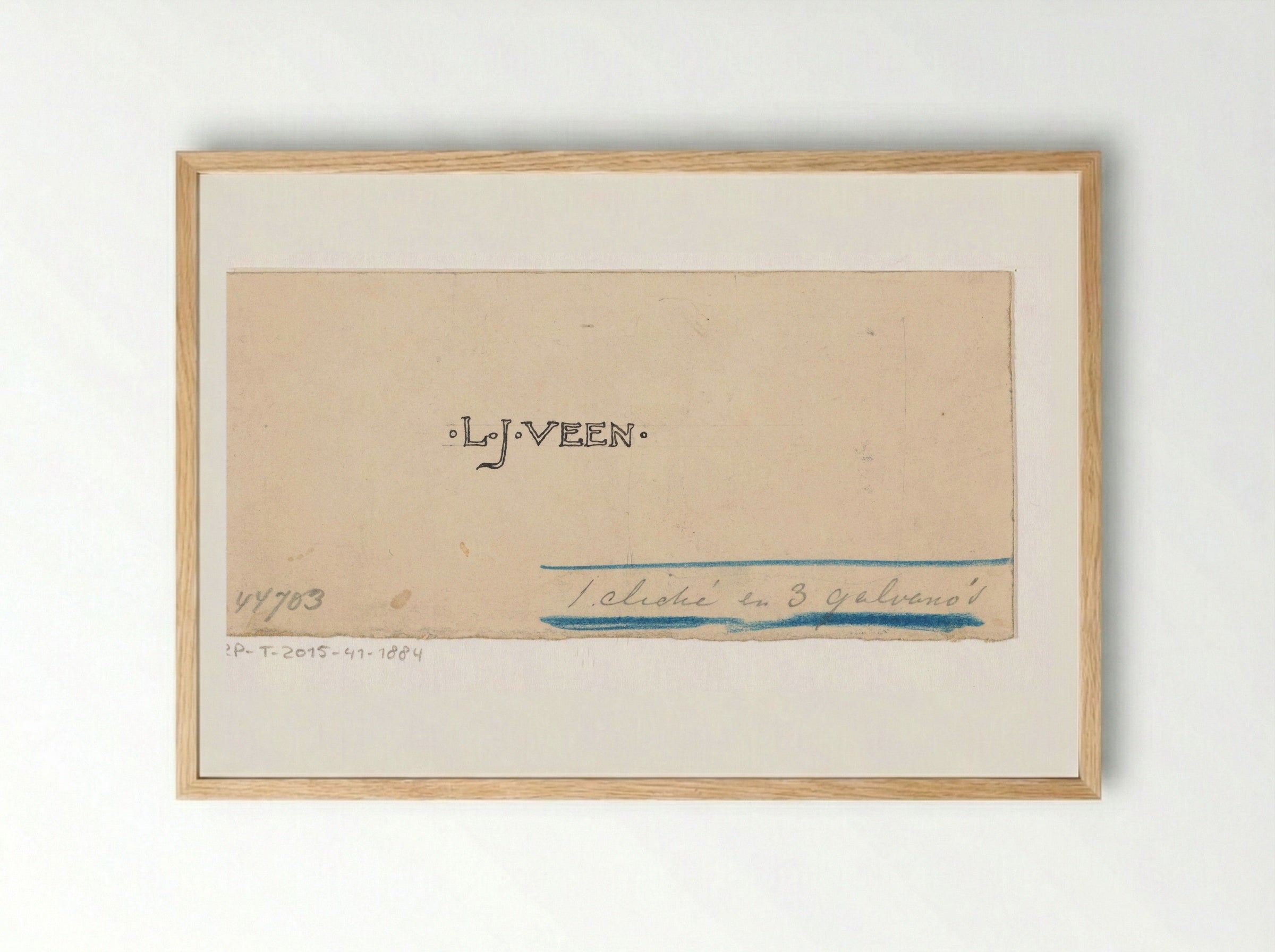 Typografisch ontwerp voor een bundel - Willem Wenckebach - Framed Print Wood