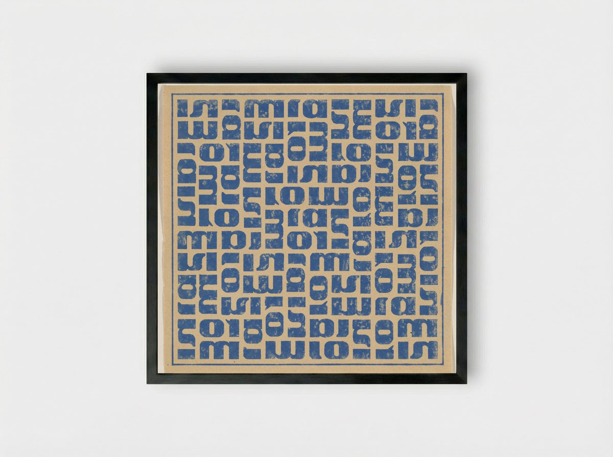 Typographic Study - Samuel Szczekacz - Framed Print Black