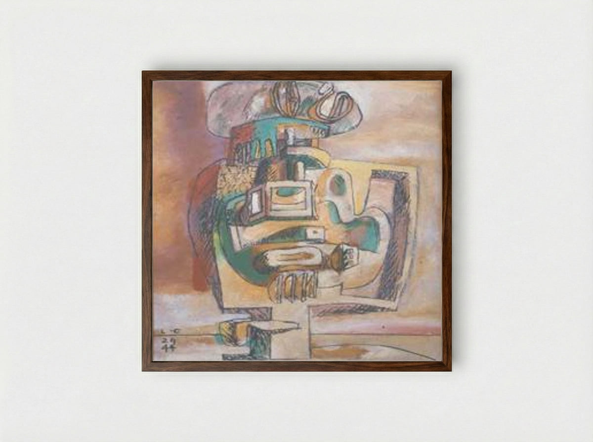 Ubu (Totem) - Le Corbusier - Framed Print Dark Wood