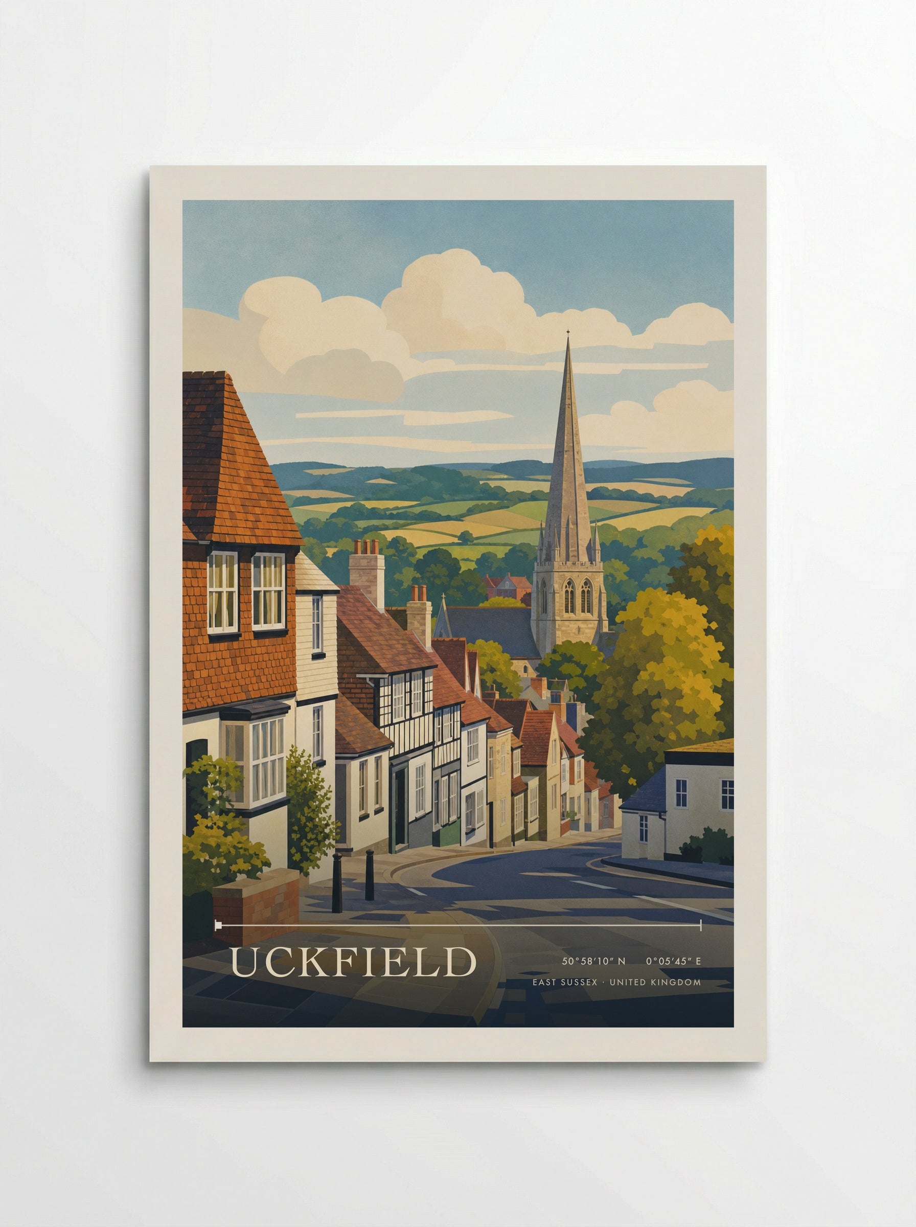 Uckfield East Sussex United Kingdom Travel Poster - Poster