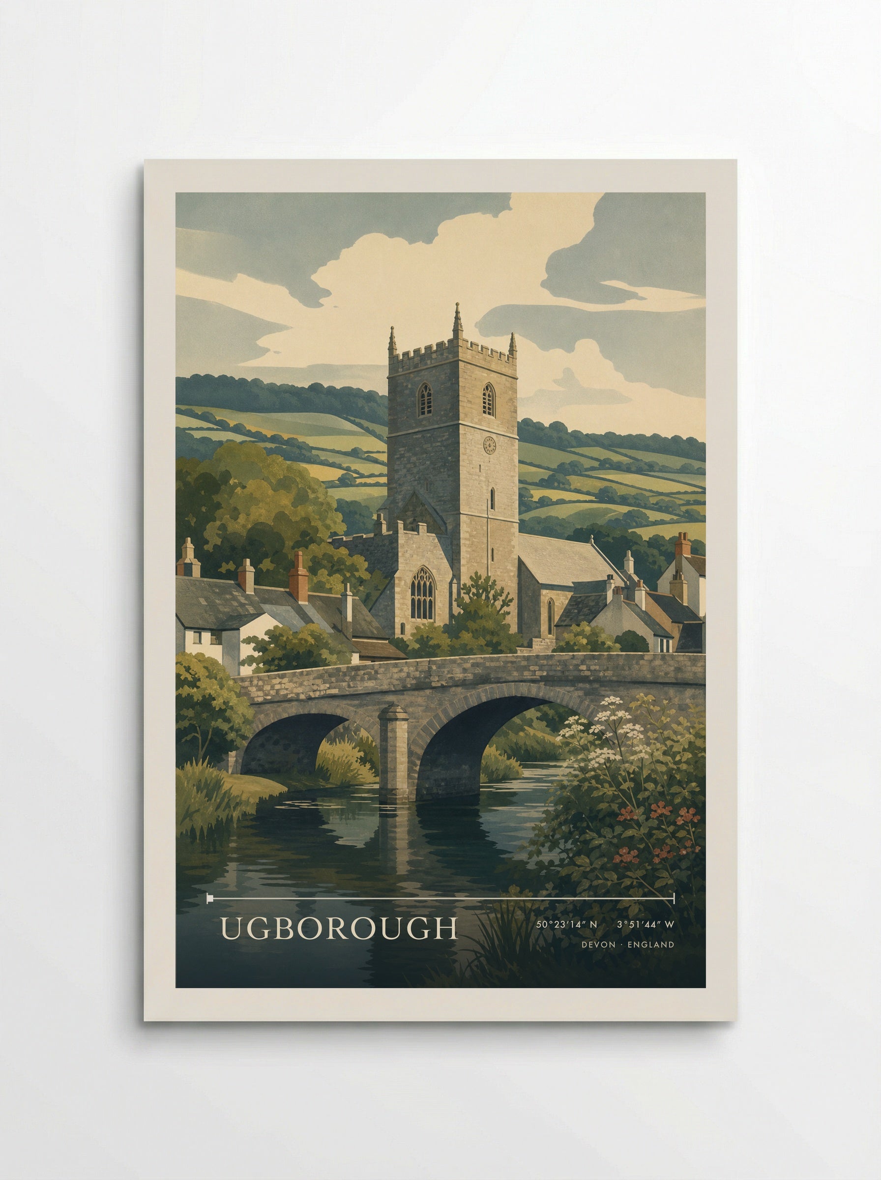 Ugborough Devon England Travel Poster - Poster