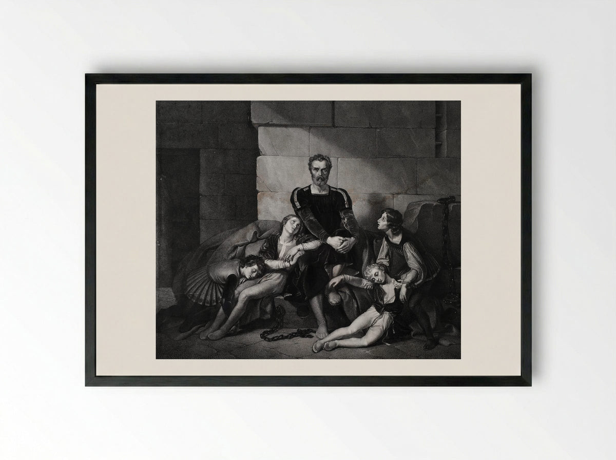 Ugolino - Cesare Ferreri - Framed Print Black