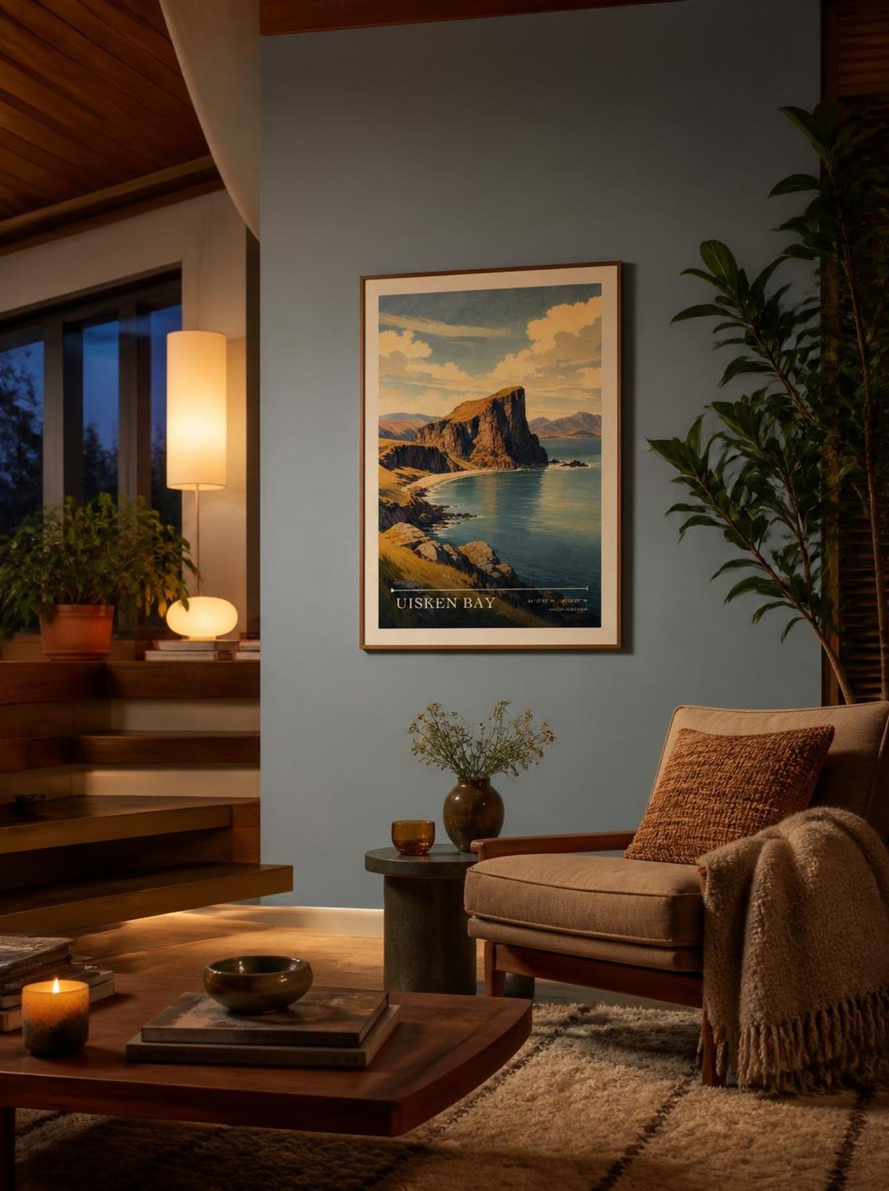 Uisken Bay United Kingdom Travel Poster - Lifestyle