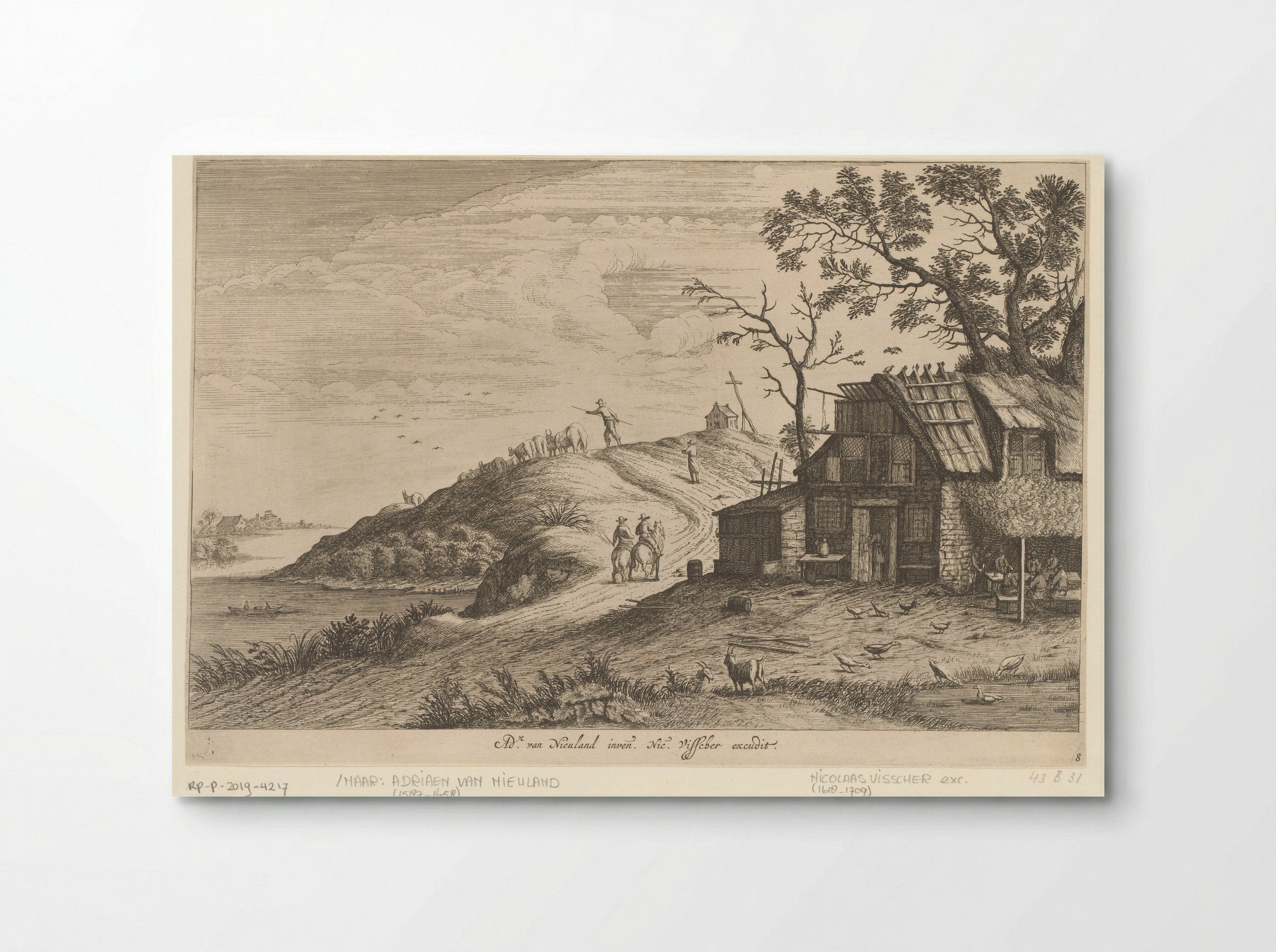 Uitspanning aan een weg - Pieter Nolpe - Poster