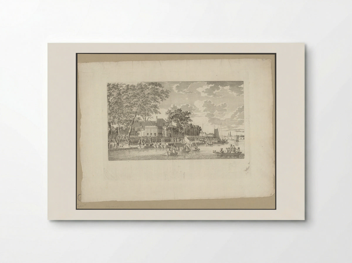 Uittocht van zeshonderd gewapende Amsterdamse burgers naar Utrecht, 17 juli 1787 - Jan Evert Grave - Poster