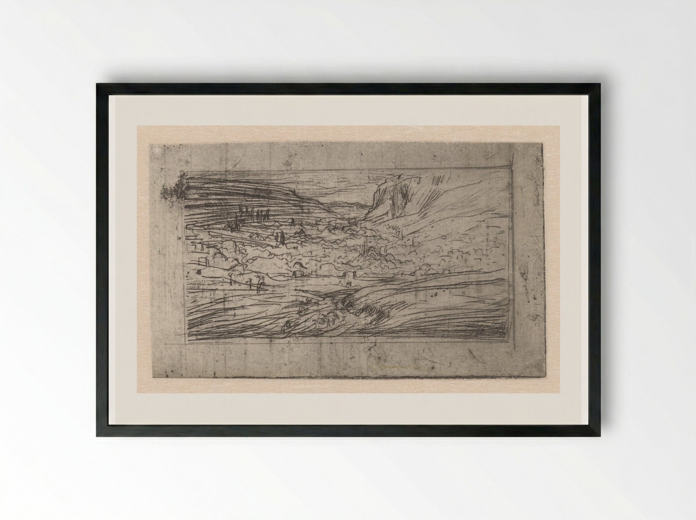 Uitzicht op een Ottomaanse stad - Marius Bauer - Framed Print Black