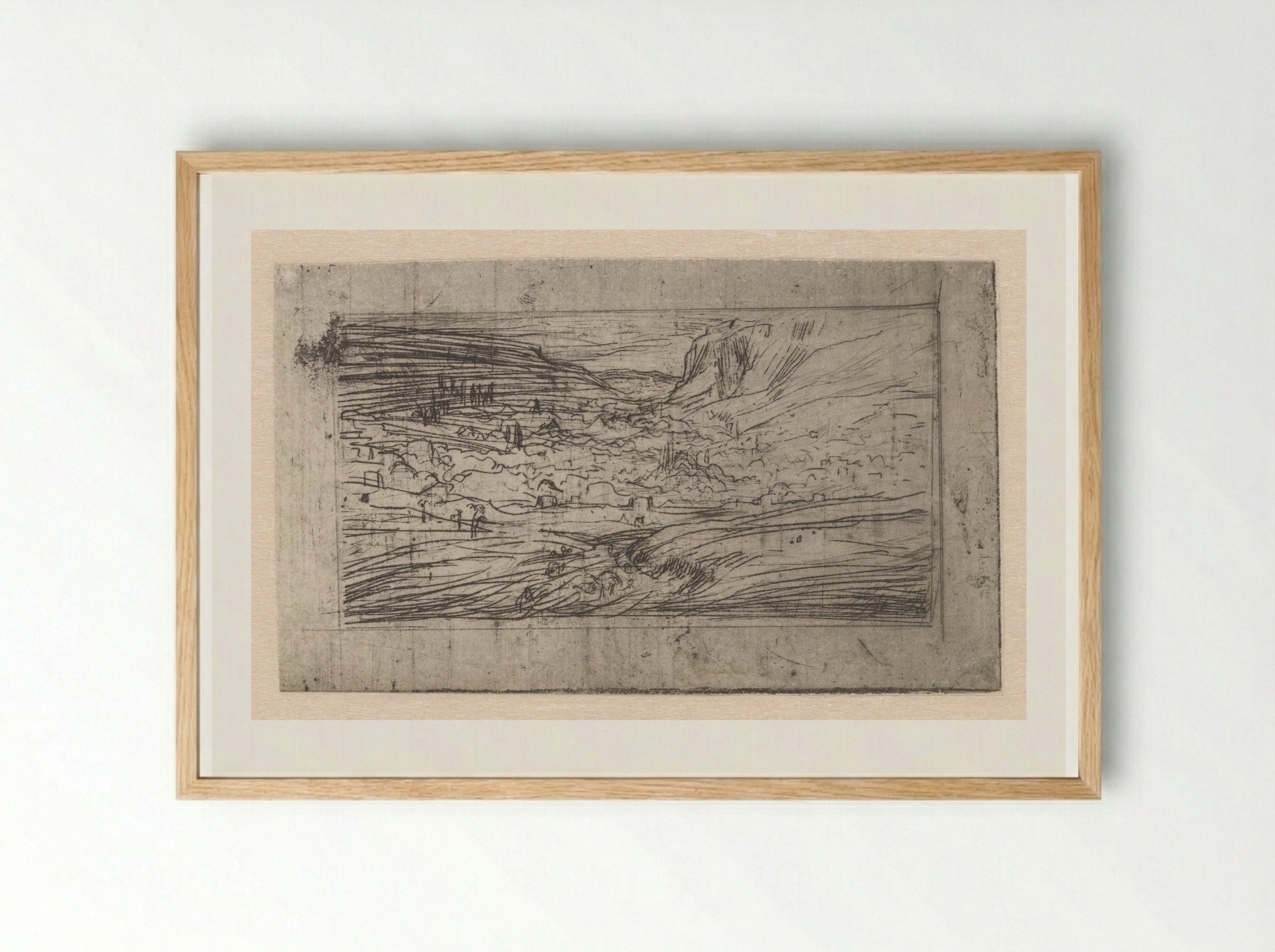 Uitzicht op een Ottomaanse stad - Marius Bauer - Framed Print Wood