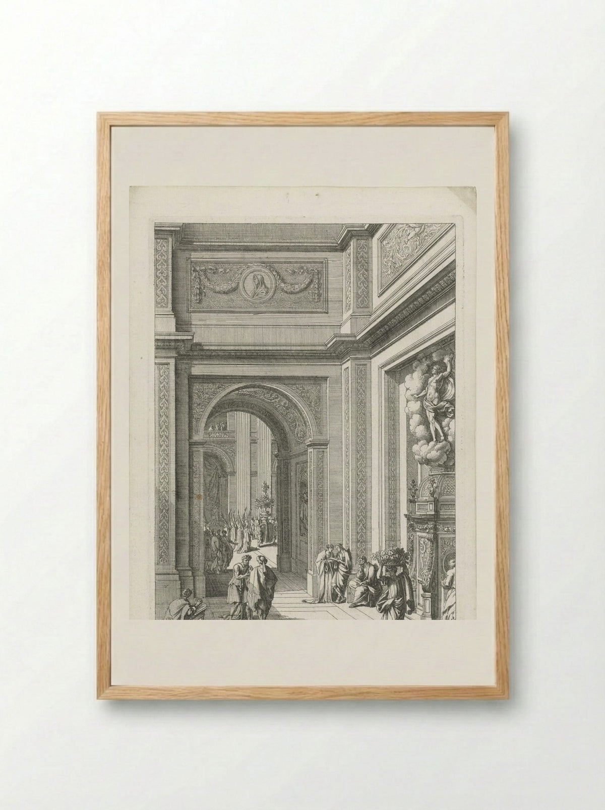 Uitzicht op gangpad en transept - Jean Lepautre - Framed Print Wood