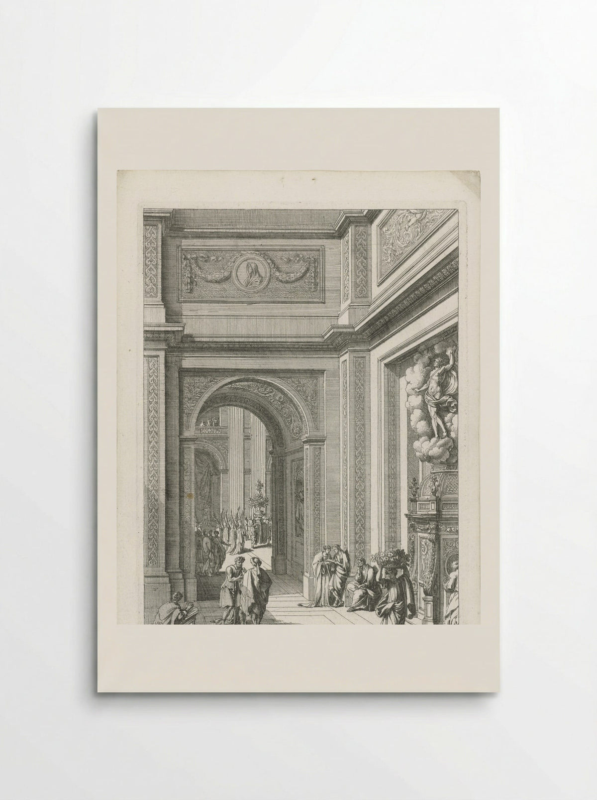 Uitzicht op gangpad en transept - Jean Lepautre - Poster