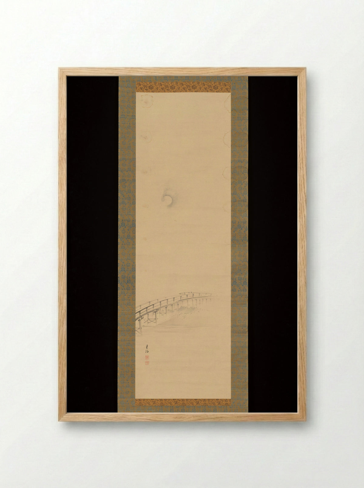 Uji Bridge in the Moonlight - Gantoku - Framed Print Wood