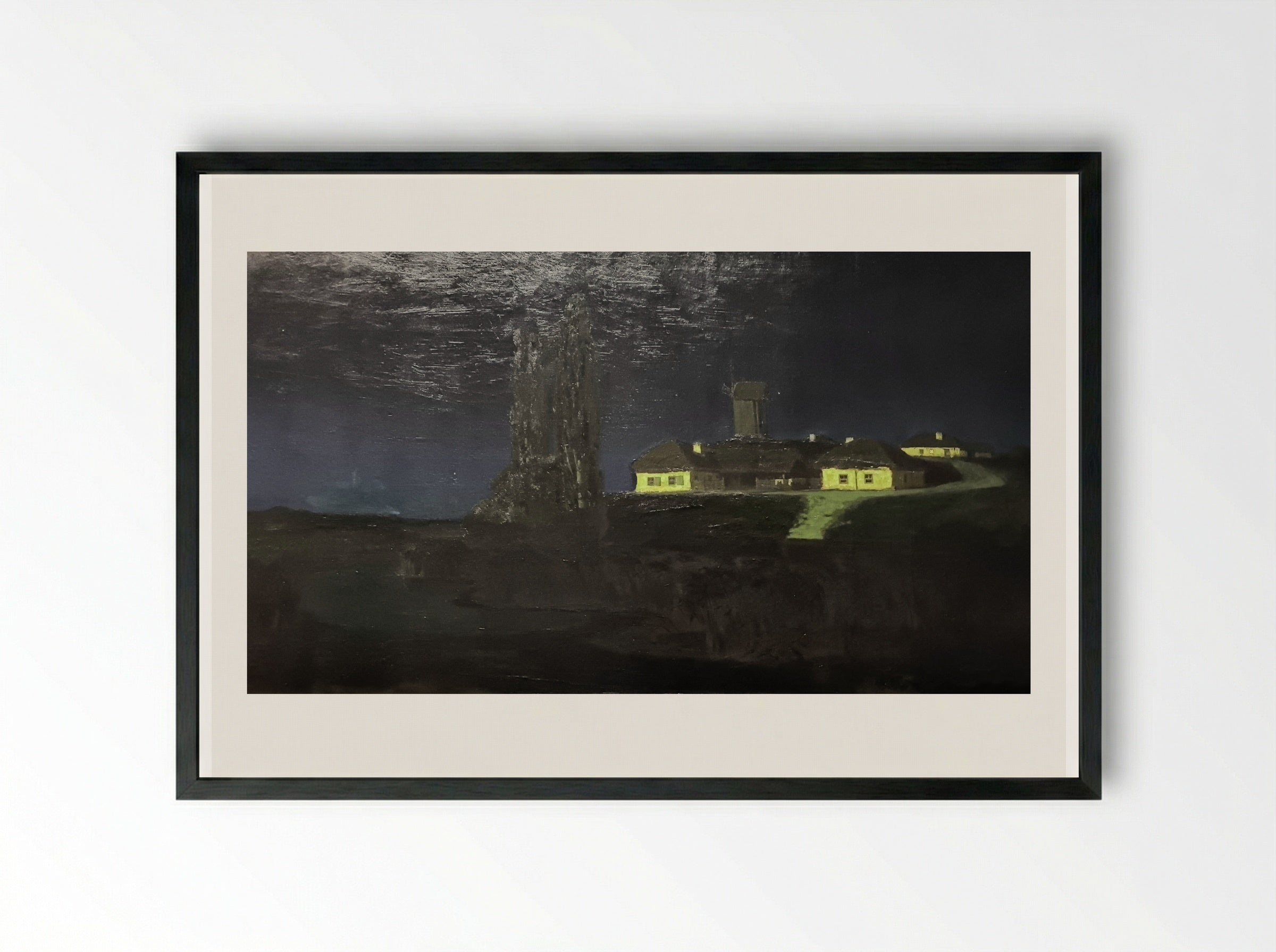 Ukrainian Night - Arkhip Kuindzhi - Framed Print Black