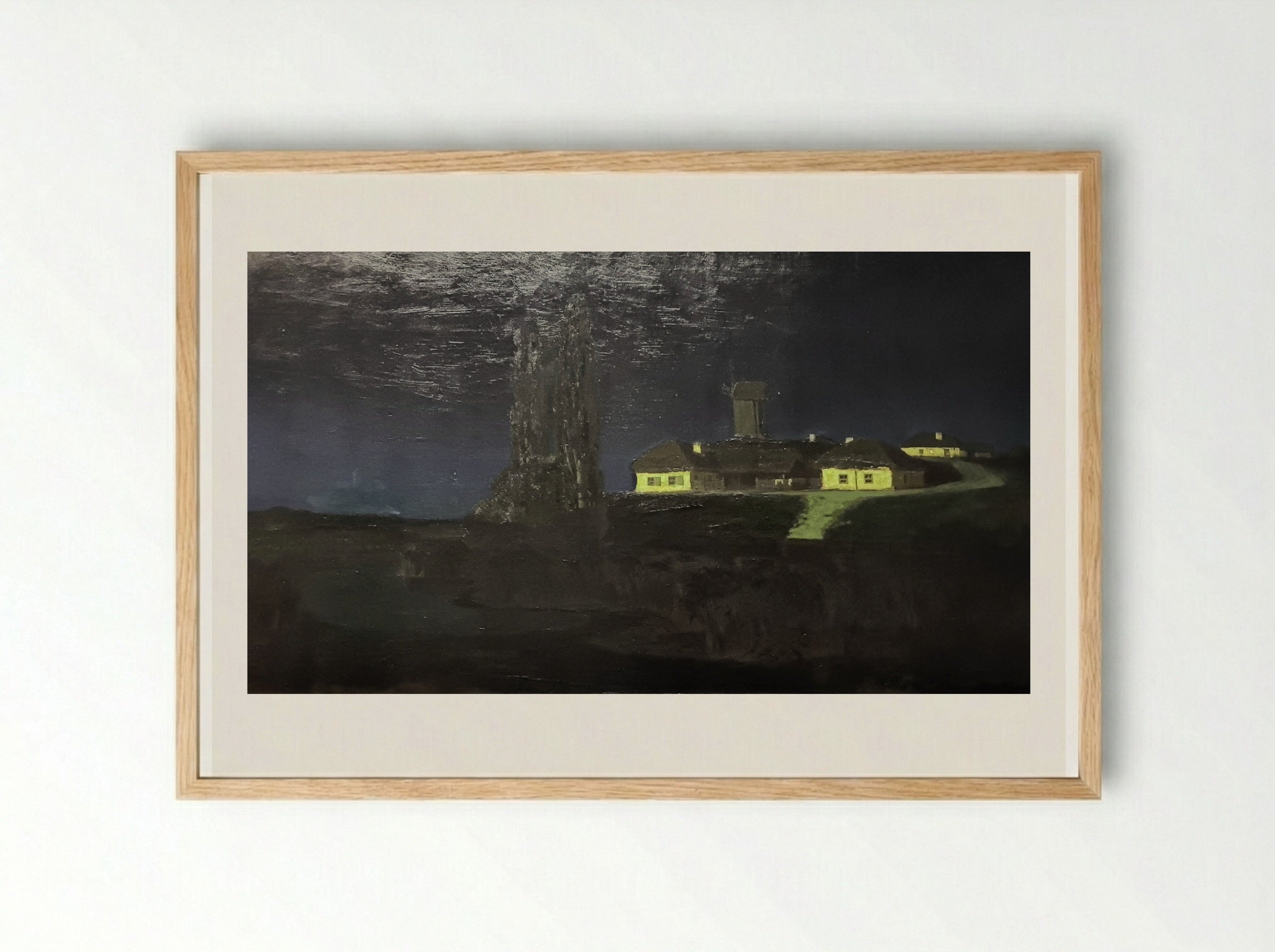 Ukrainian Night - Arkhip Kuindzhi - Framed Print Wood
