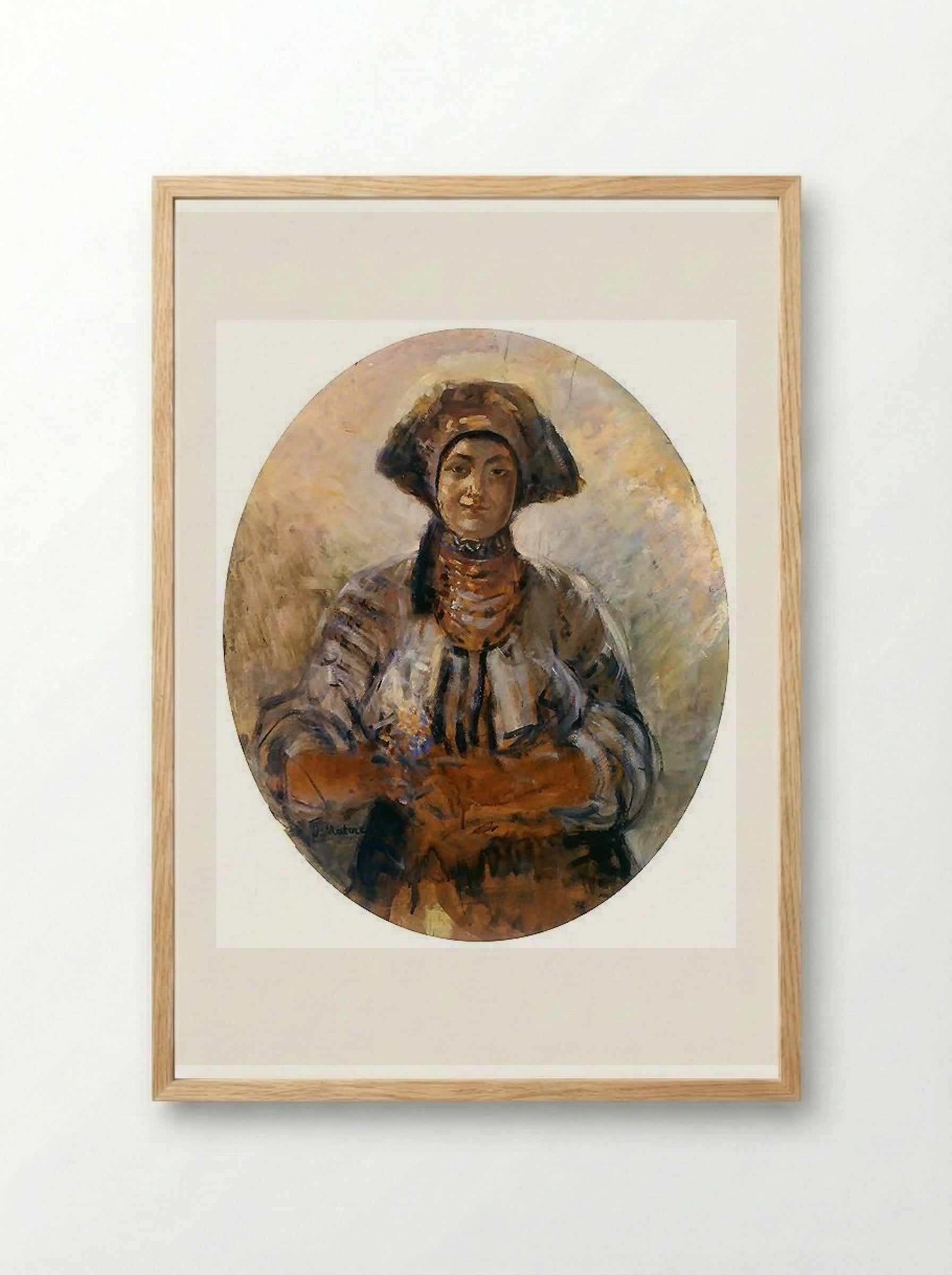 Ukrainian (Portrait of a Woman) - Jacek Malczewski - Framed Print Wood