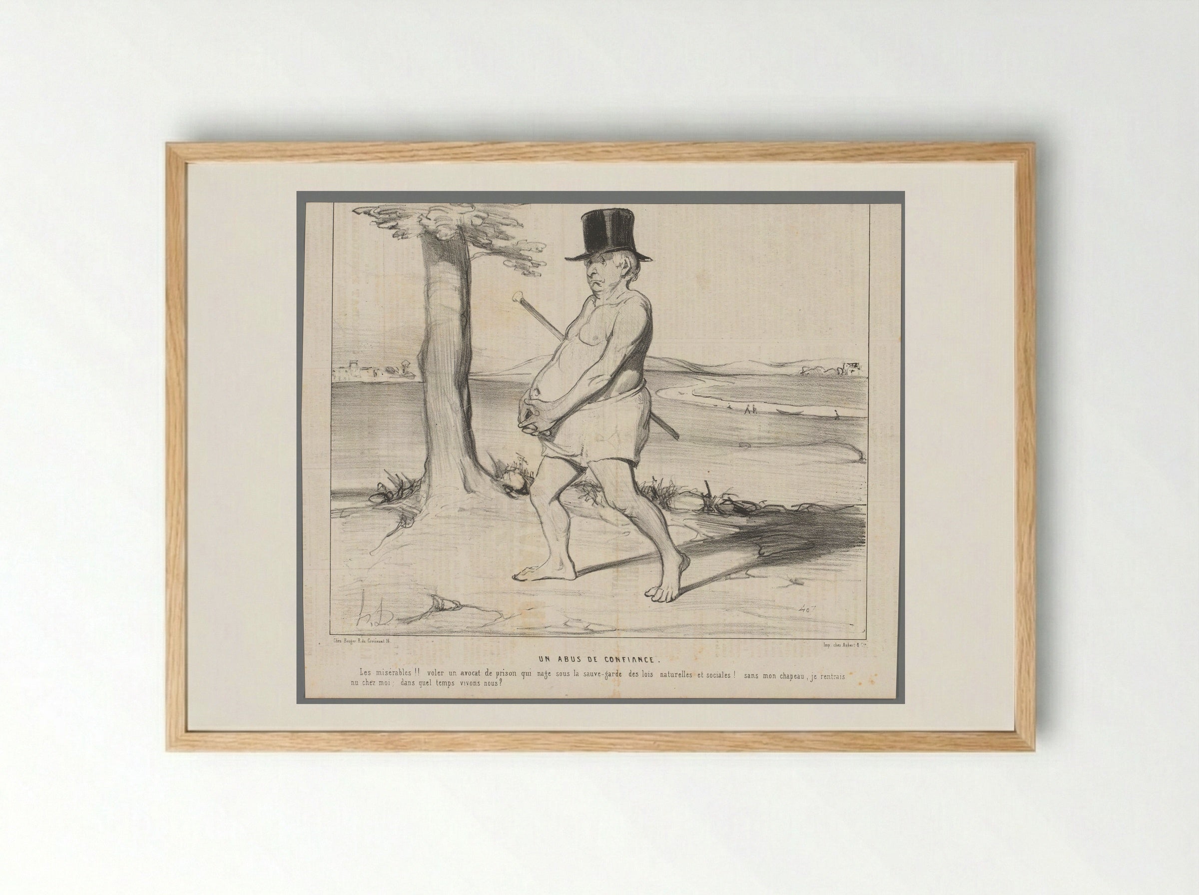 Un Abus de Confiance - Honoré Daumier - Framed Print Wood