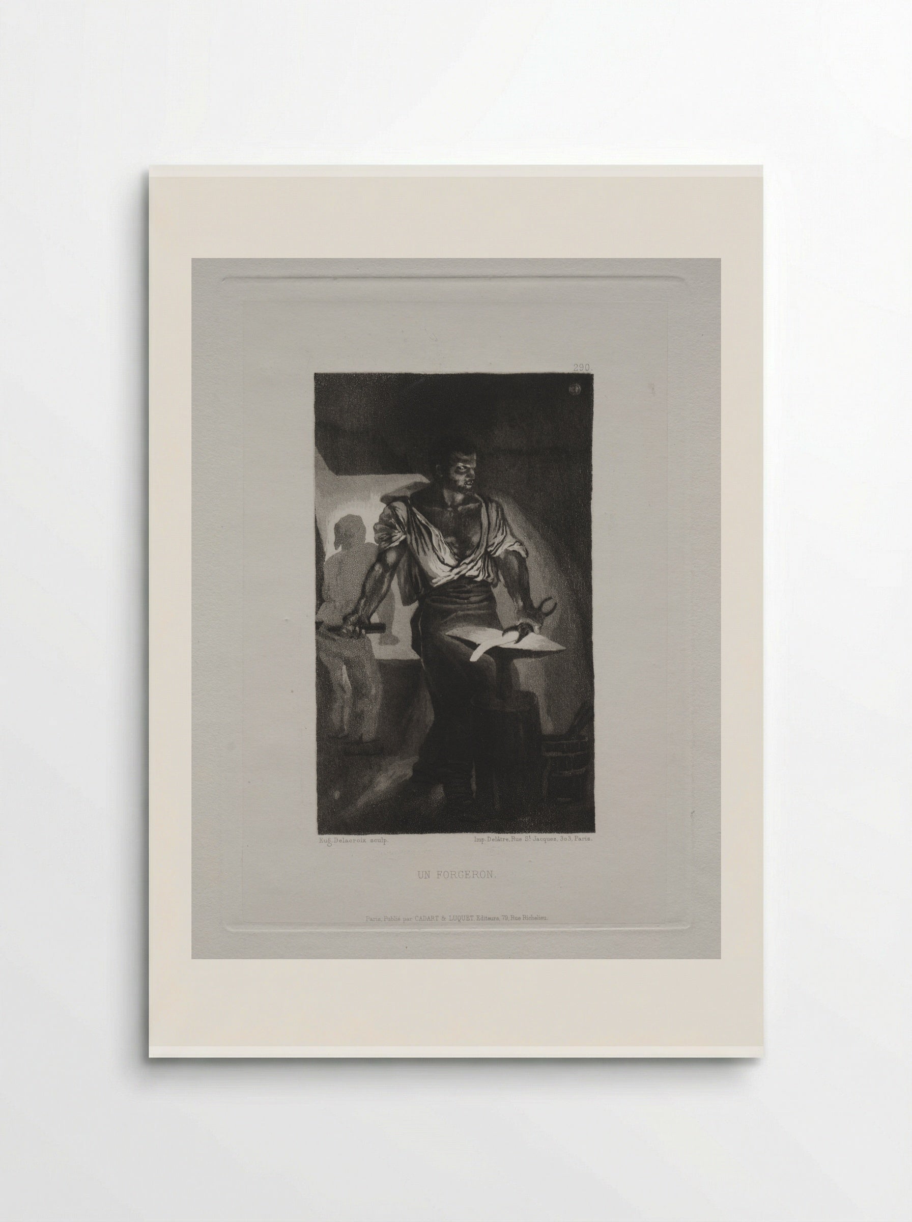 Un Forgeron (A Blacksmith) - Eugène Delacroix - Poster