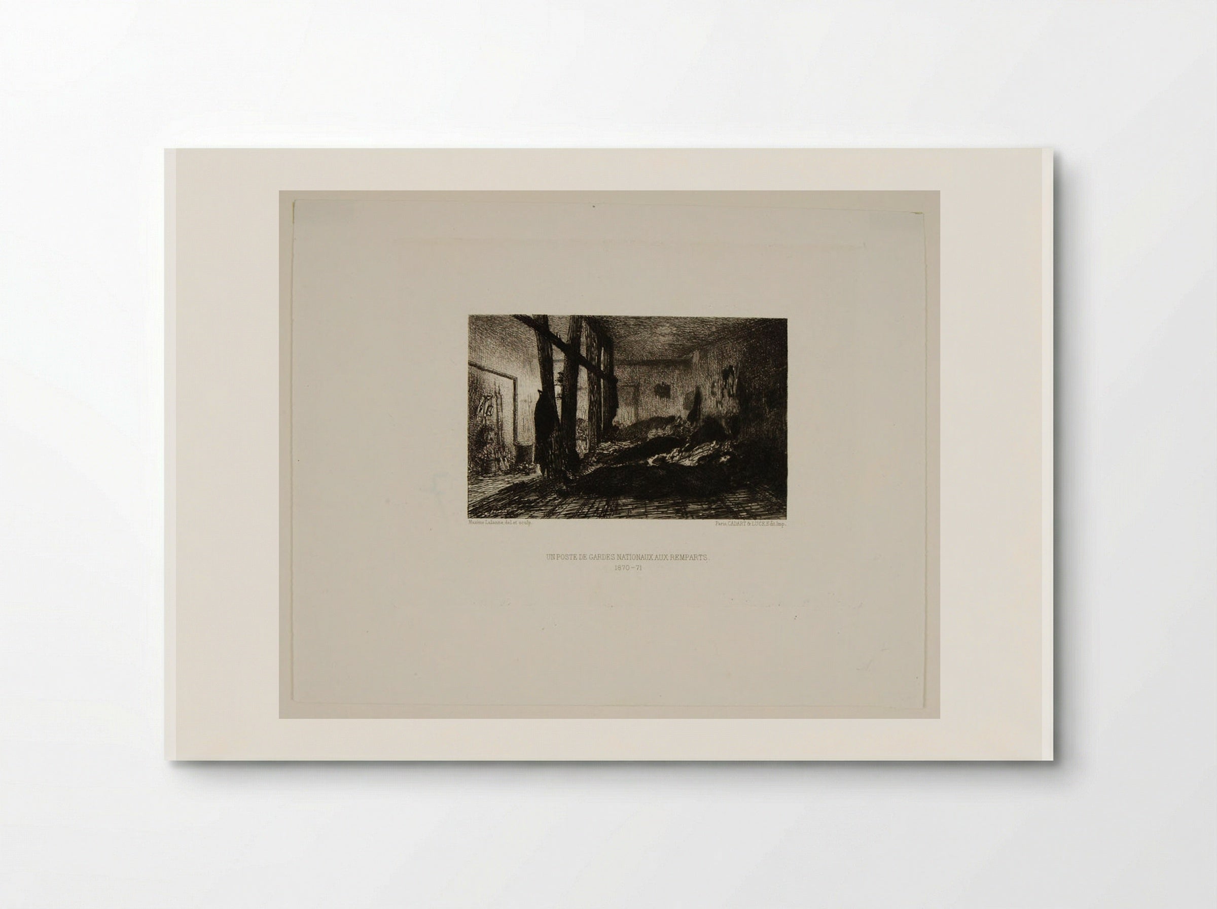 Un poste de gardes nationaux aux remparts - Maxime Lalanne - Poster