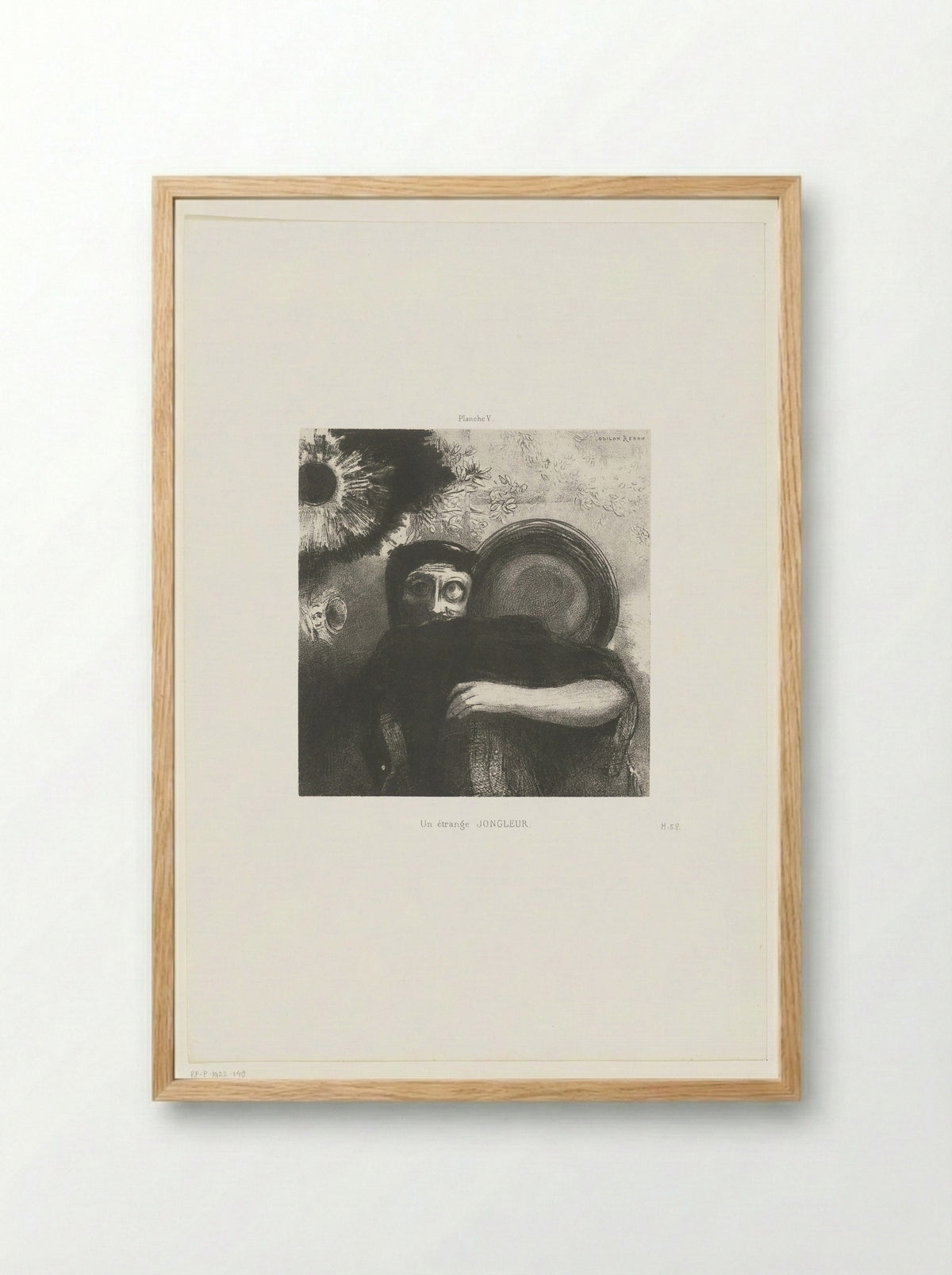 Un étrange jongleur - Odilon Redon - Framed Print Wood