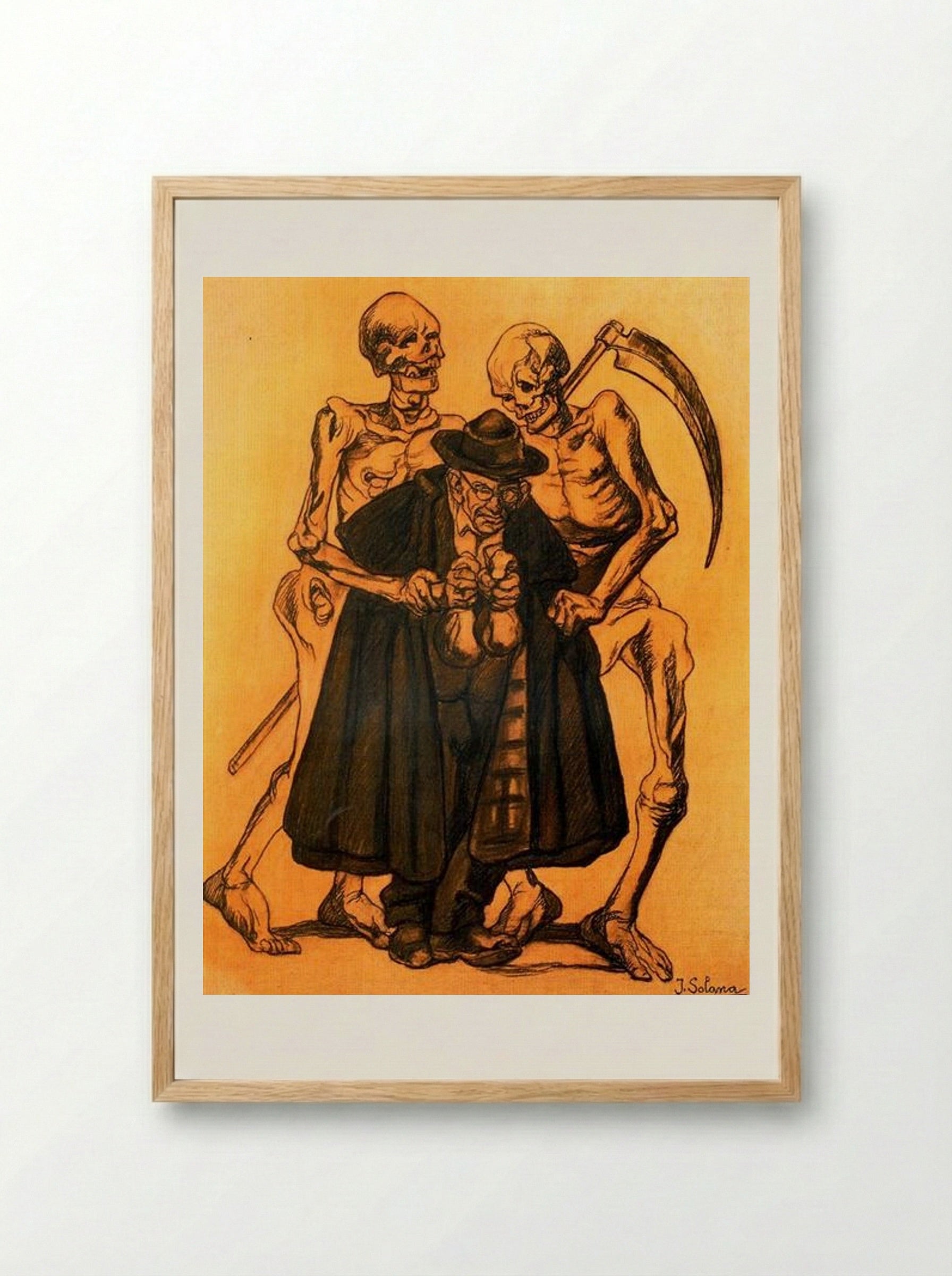 Uncle Miseries - José Gutiérrez Solana - Framed Print Wood