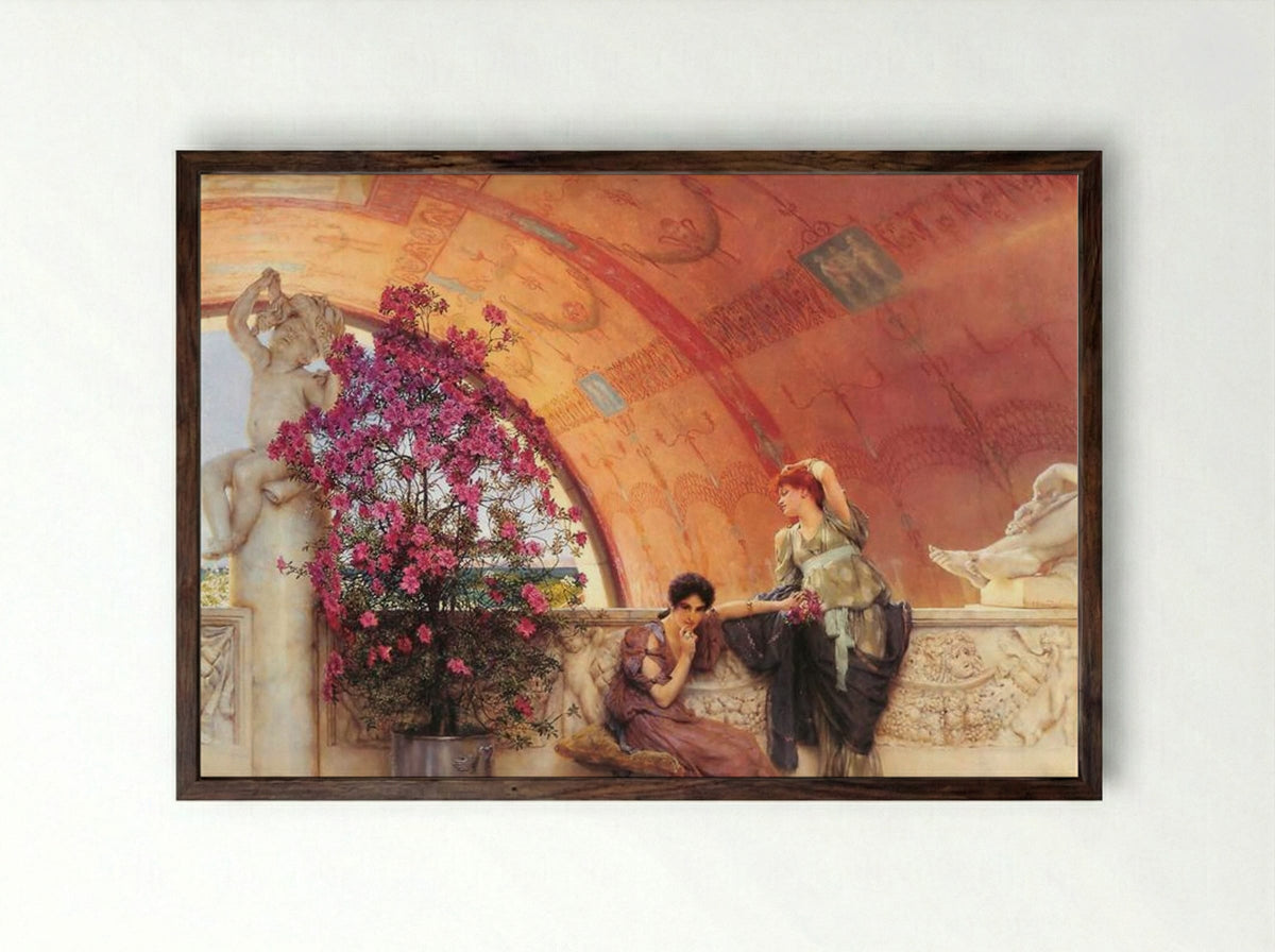 Unconscious Rivals - Sir Lawrence Alma-Tadema - Framed Print Dark Wood