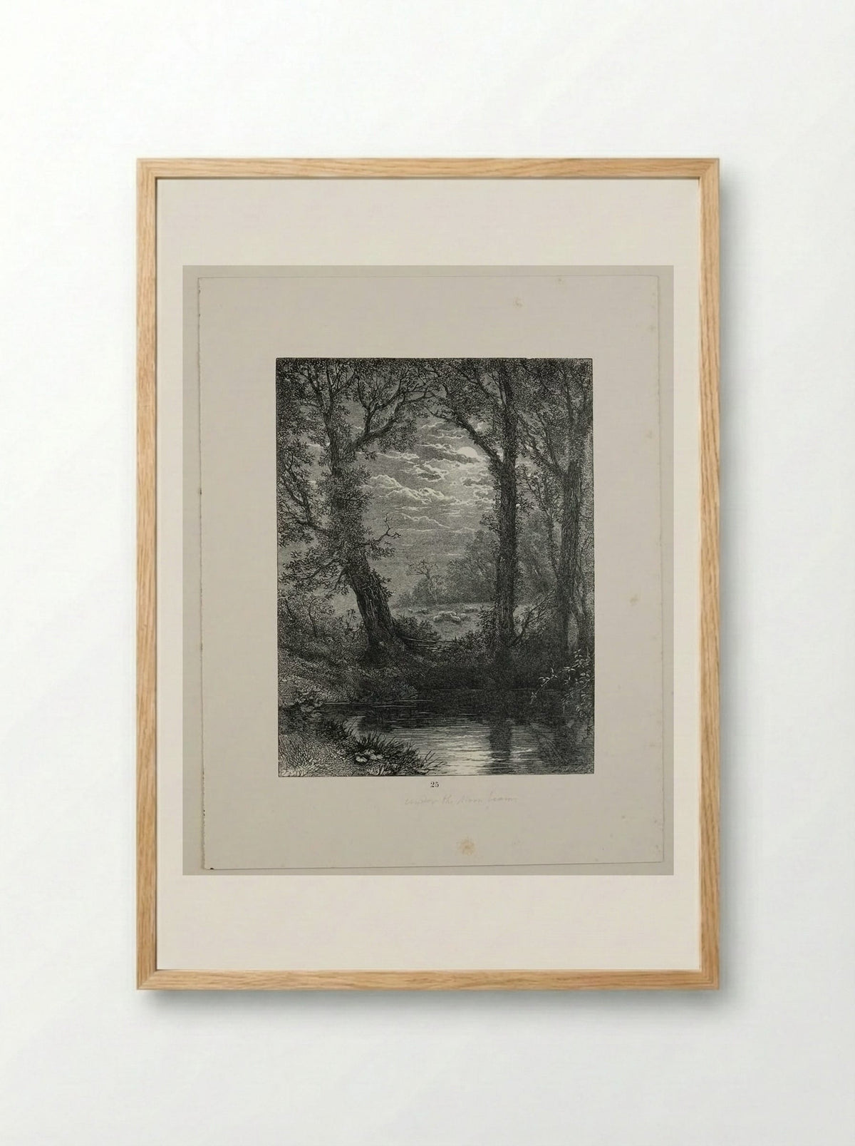 Under the Moonbeams - Edward Dalziel - Framed Print Wood