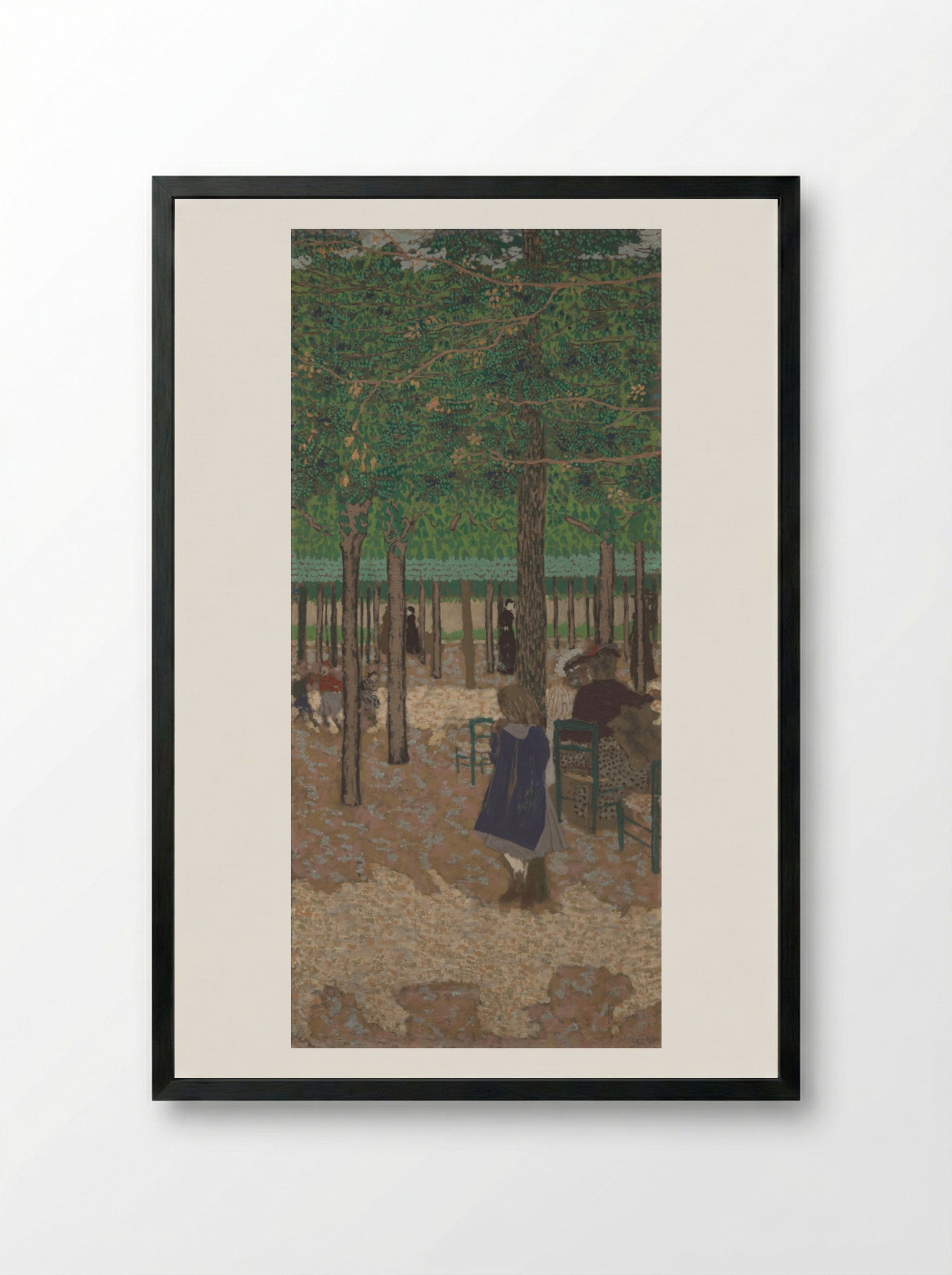 Under the Trees (from The Public Gardens) - Édouard Vuillard - Framed Print Black