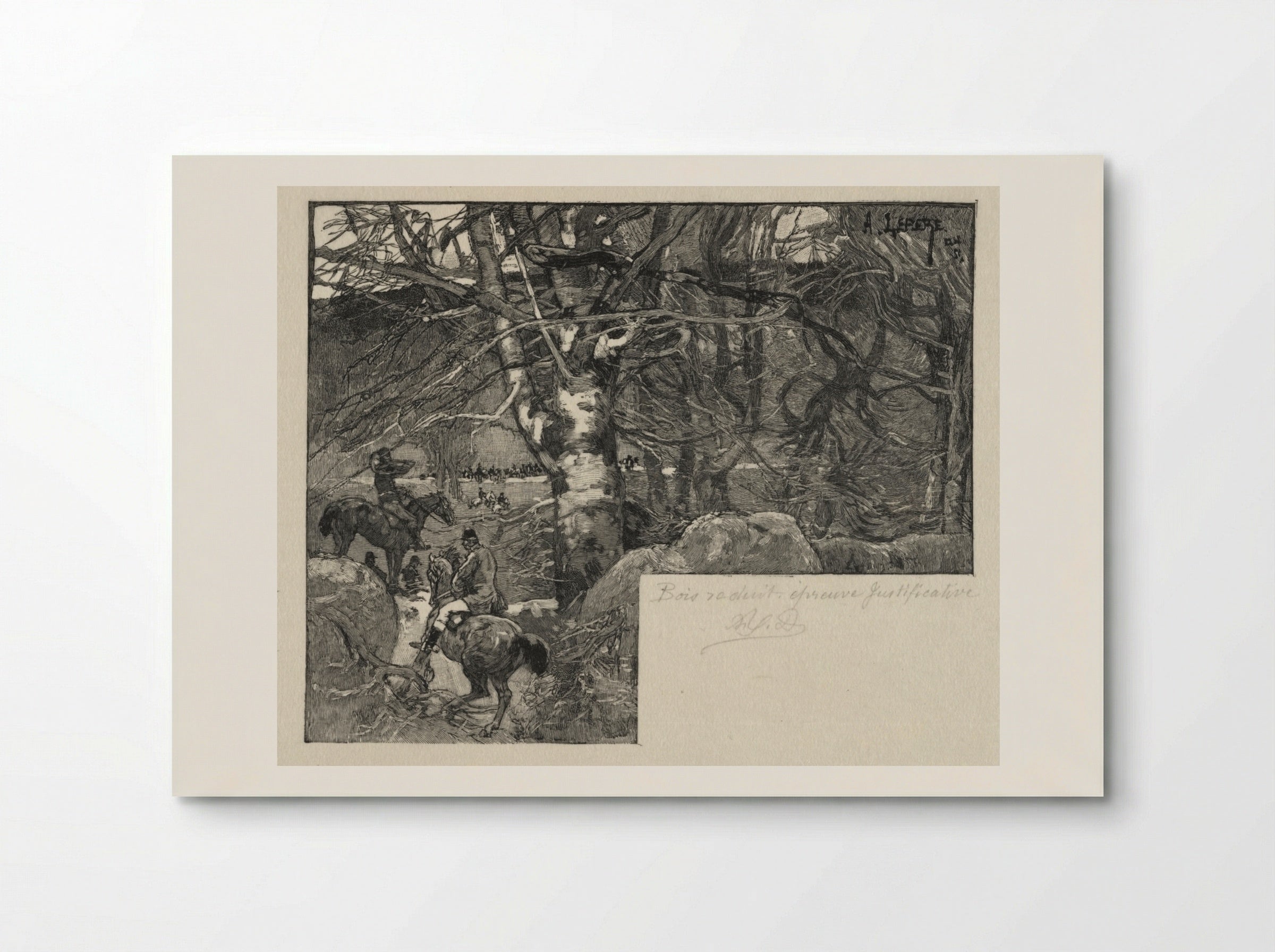 Une Chasse au Mont Gérard - Auguste Louis Lepère - Poster