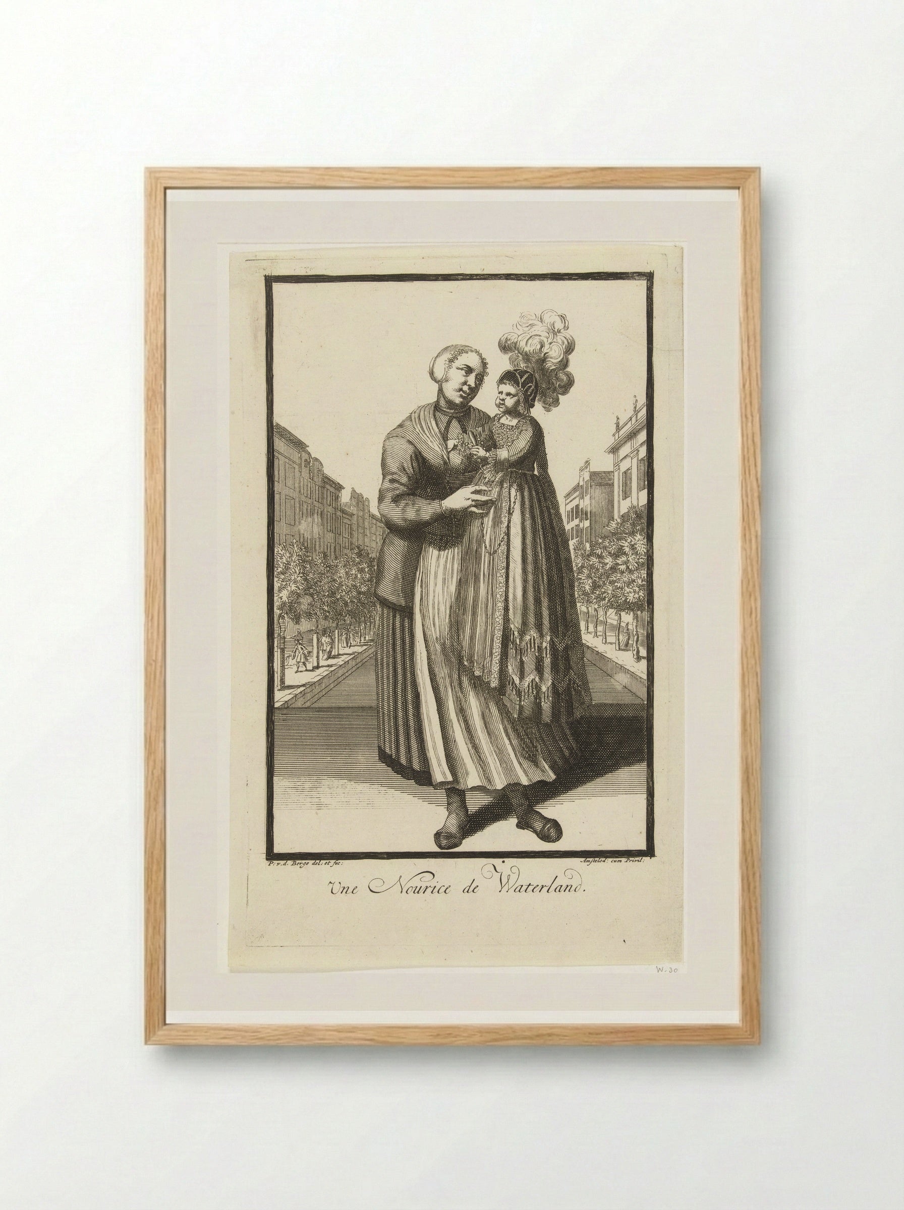 Une Nourice de Waterland - Pieter van den Berge - Framed Print Wood
